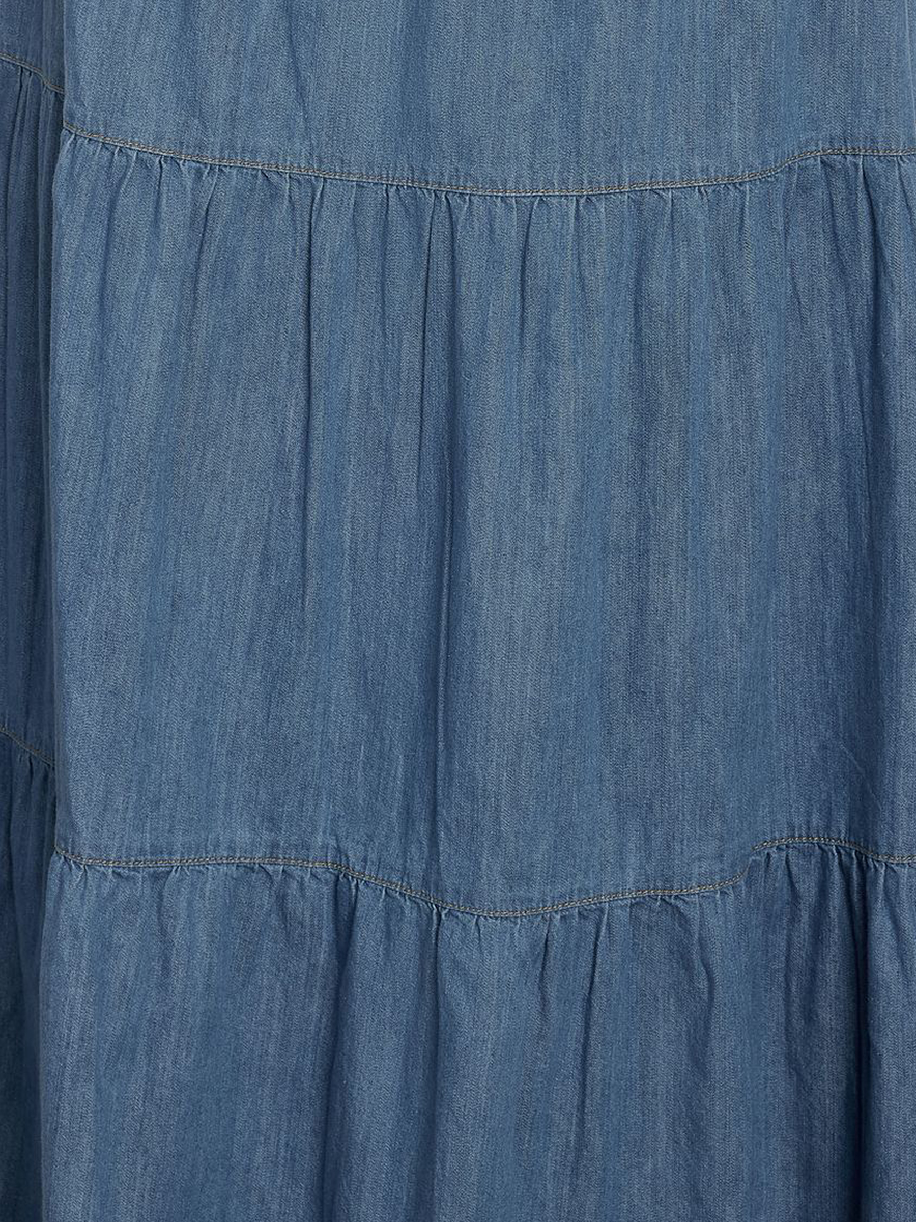 Jeansrock Elastischem Bund Geradem Schnitt Zeitlos Jeansrock Elastischem Bund Geradem Schnitt Zeitlos