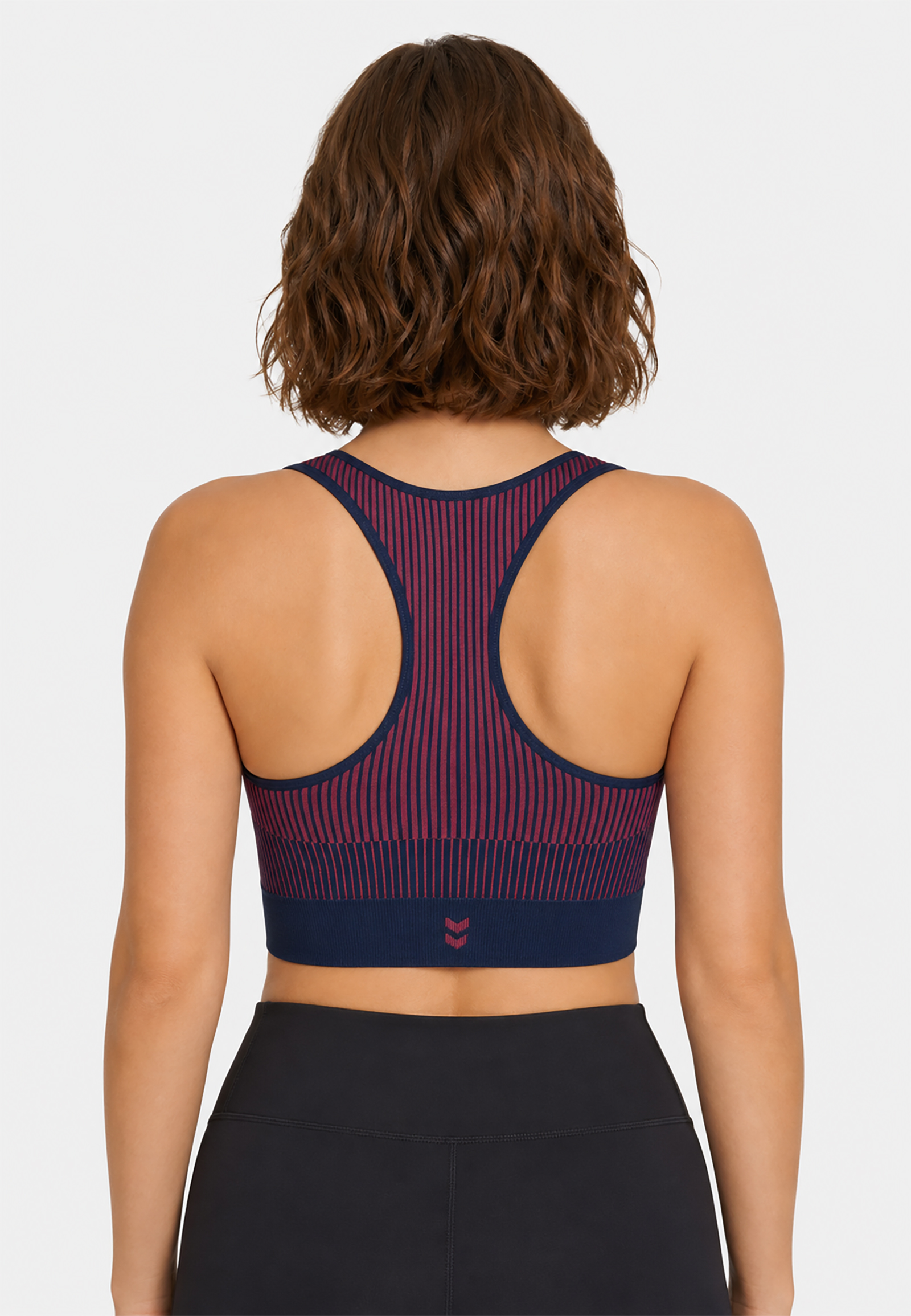 Bustier Top Rundhals Bügellos Streifenstruktur Training Bustier Top Rundhals Bügellos Streifenstruktur Training