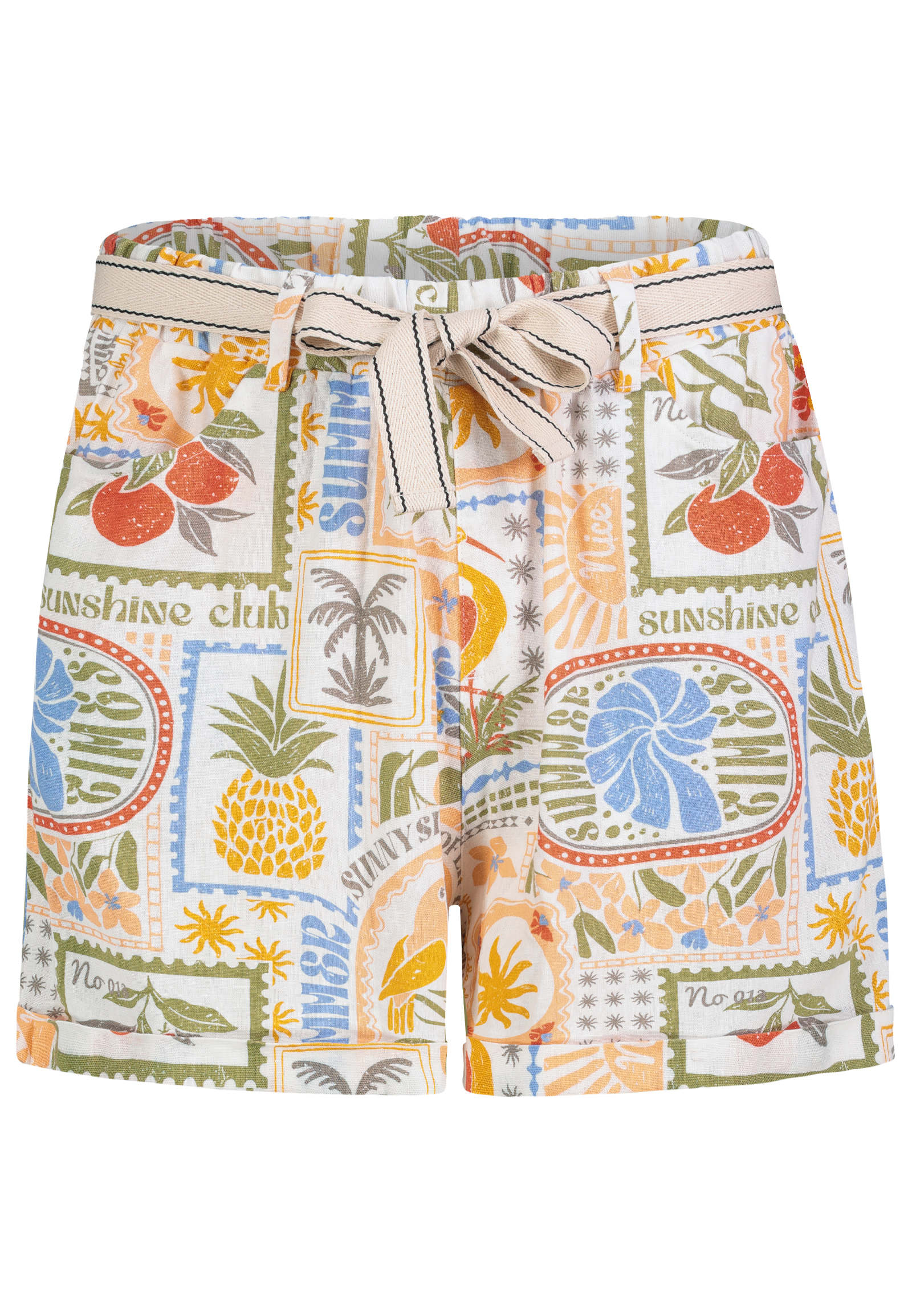 Stilvolle Stoffshorts Zierschleife Eingrifftaschen Stilvolle Stoffshorts Zierschleife Eingrifftaschen