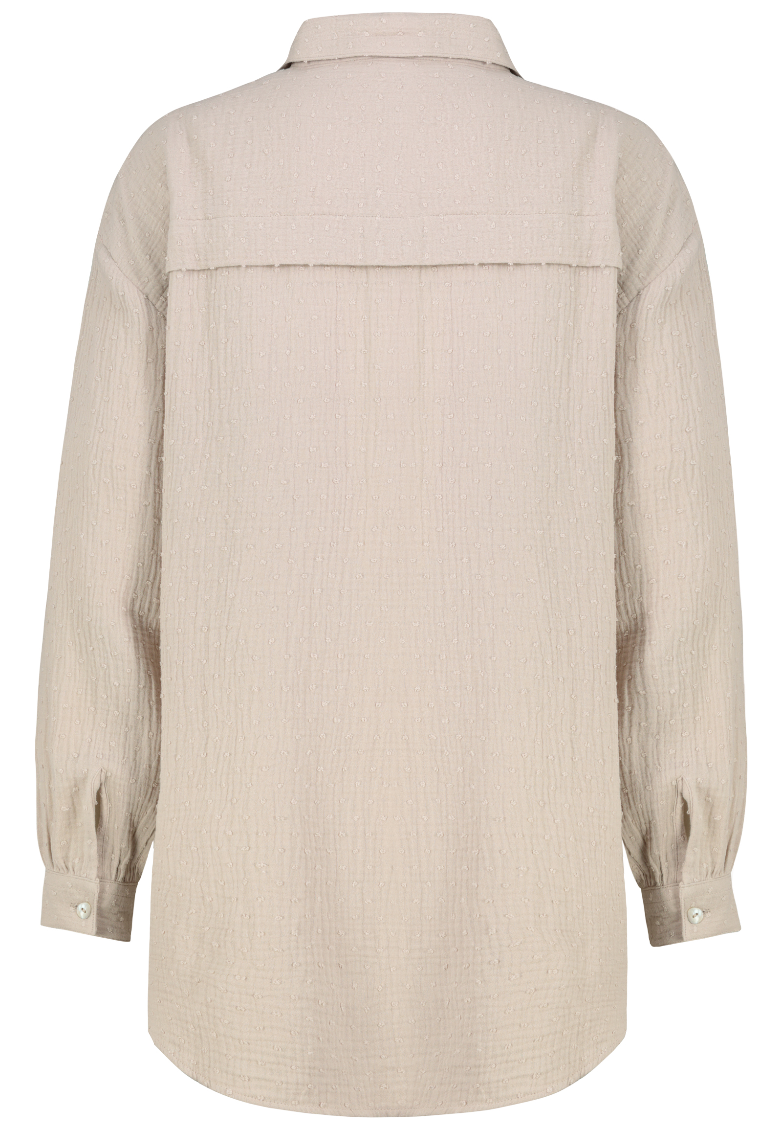 Langarm Bluse Rundhalsausschnitt Knopfleiste Einfarbig Langarm Bluse Rundhalsausschnitt Knopfleiste Einfarbig