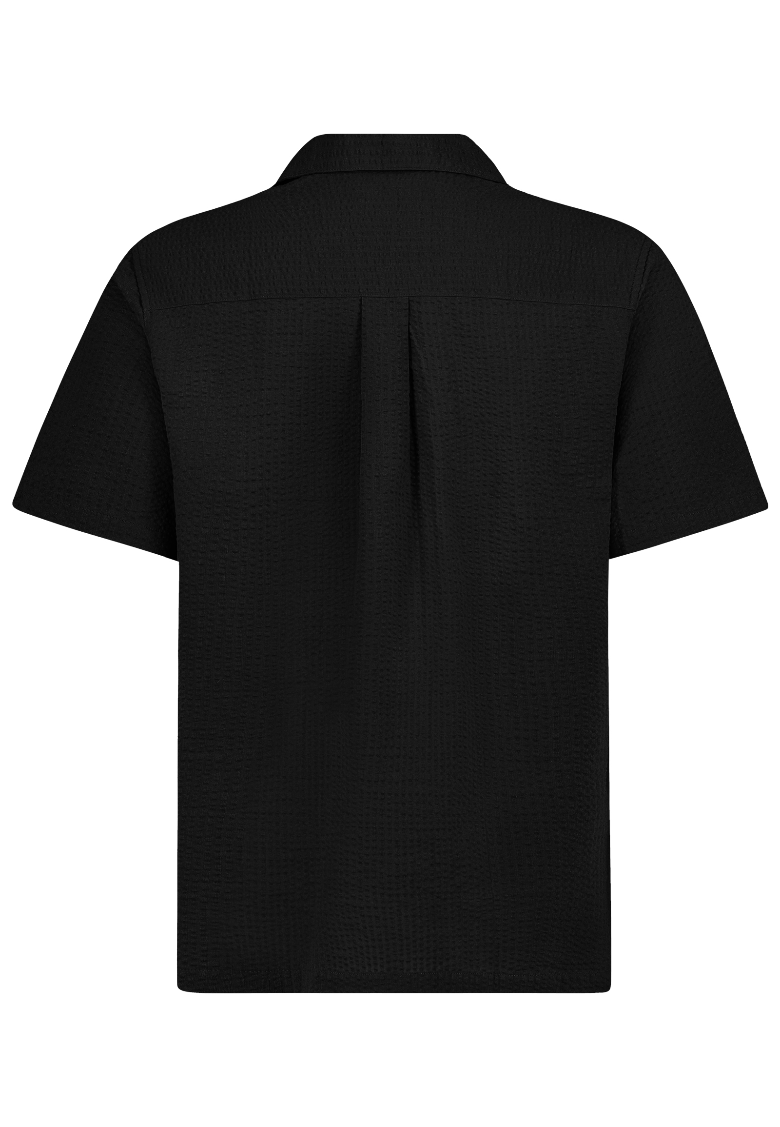 H70069AG11167A_24000_H.jpg Bequemes Kurzarmshirt Knopfleiste Einfarbig Casual