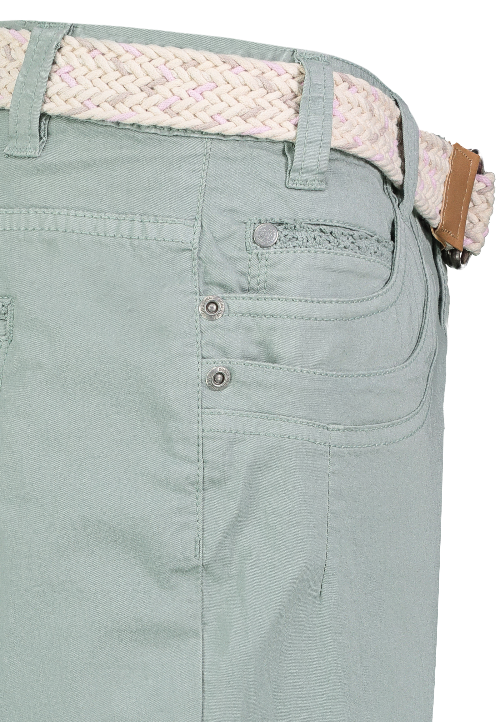 D60530BM62523CA2NO_12200_D2.jpg Stilvolle Shorts Flechtgürtel Seitentaschen Freizeit