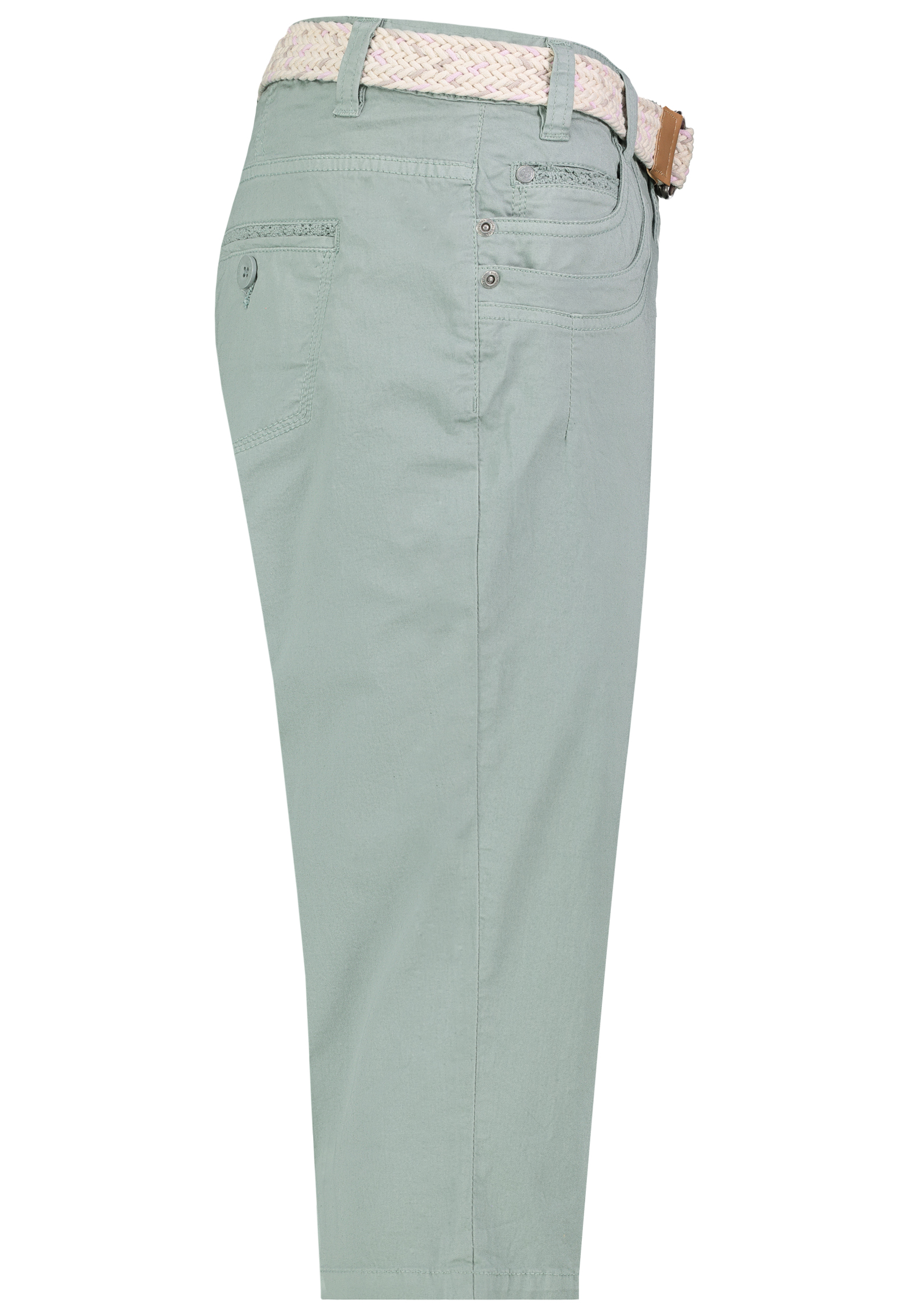 D60530BM62523CA2NO_12200_S1.jpg Stilvolle Shorts Flechtgürtel Seitentaschen Freizeit