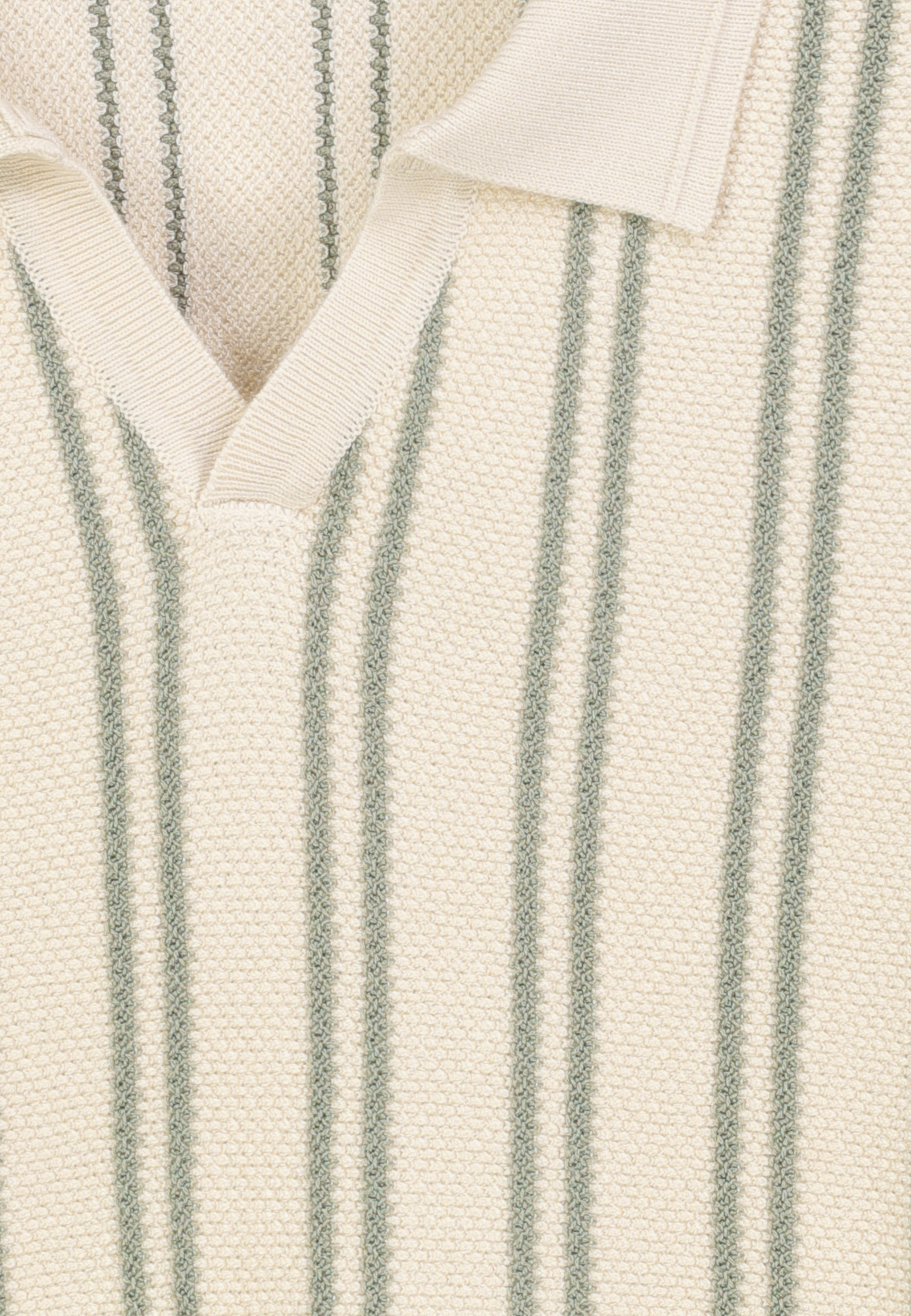 Kurzarmshirt V-Ausschnitt Gestreift Elastischer Bund Kurzarmshirt V-Ausschnitt Gestreift Elastischer Bund