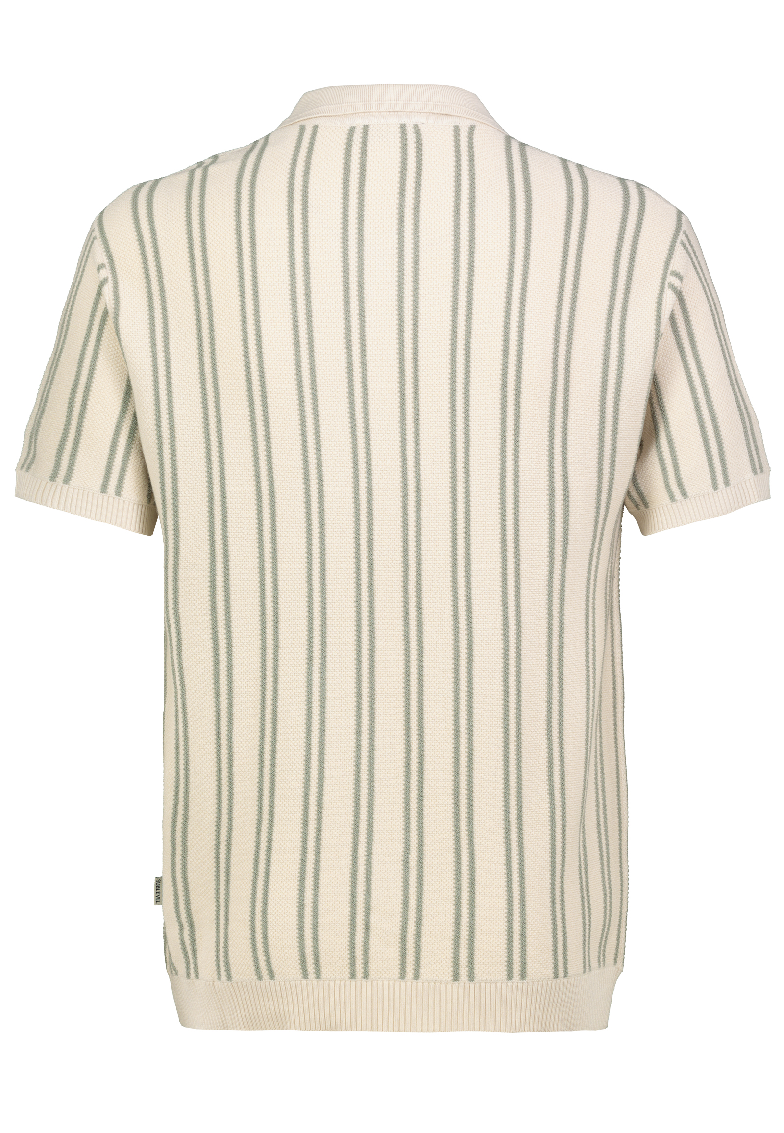 Kurzarmshirt V-Ausschnitt Gestreift Elastischer Bund Kurzarmshirt V-Ausschnitt Gestreift Elastischer Bund