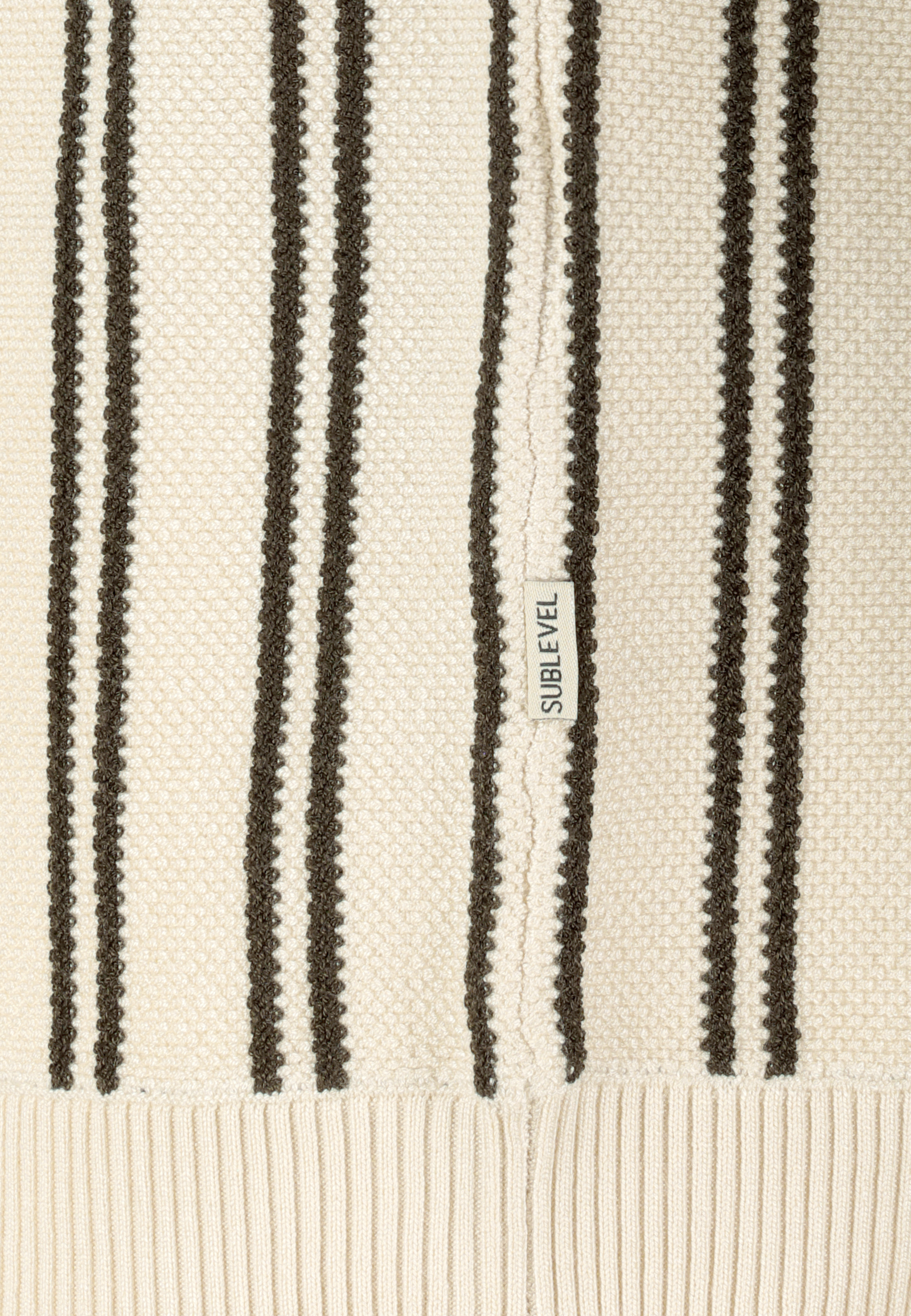 Kurzarmshirt V-Ausschnitt Gestreift Elastischer Bund Kurzarmshirt V-Ausschnitt Gestreift Elastischer Bund