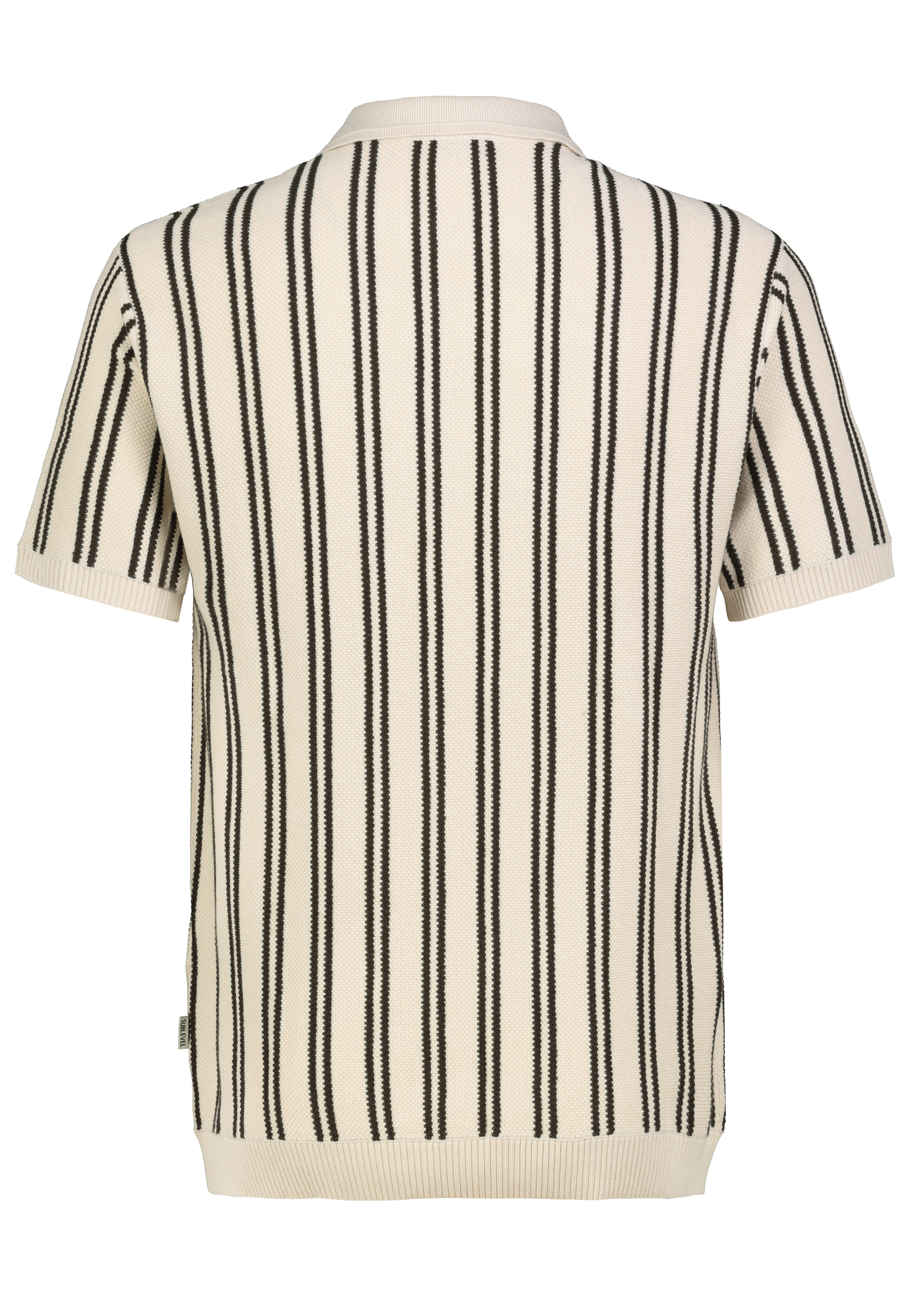 Kurzarmshirt V-Ausschnitt Gestreift Elastischer Bund Kurzarmshirt V-Ausschnitt Gestreift Elastischer Bund