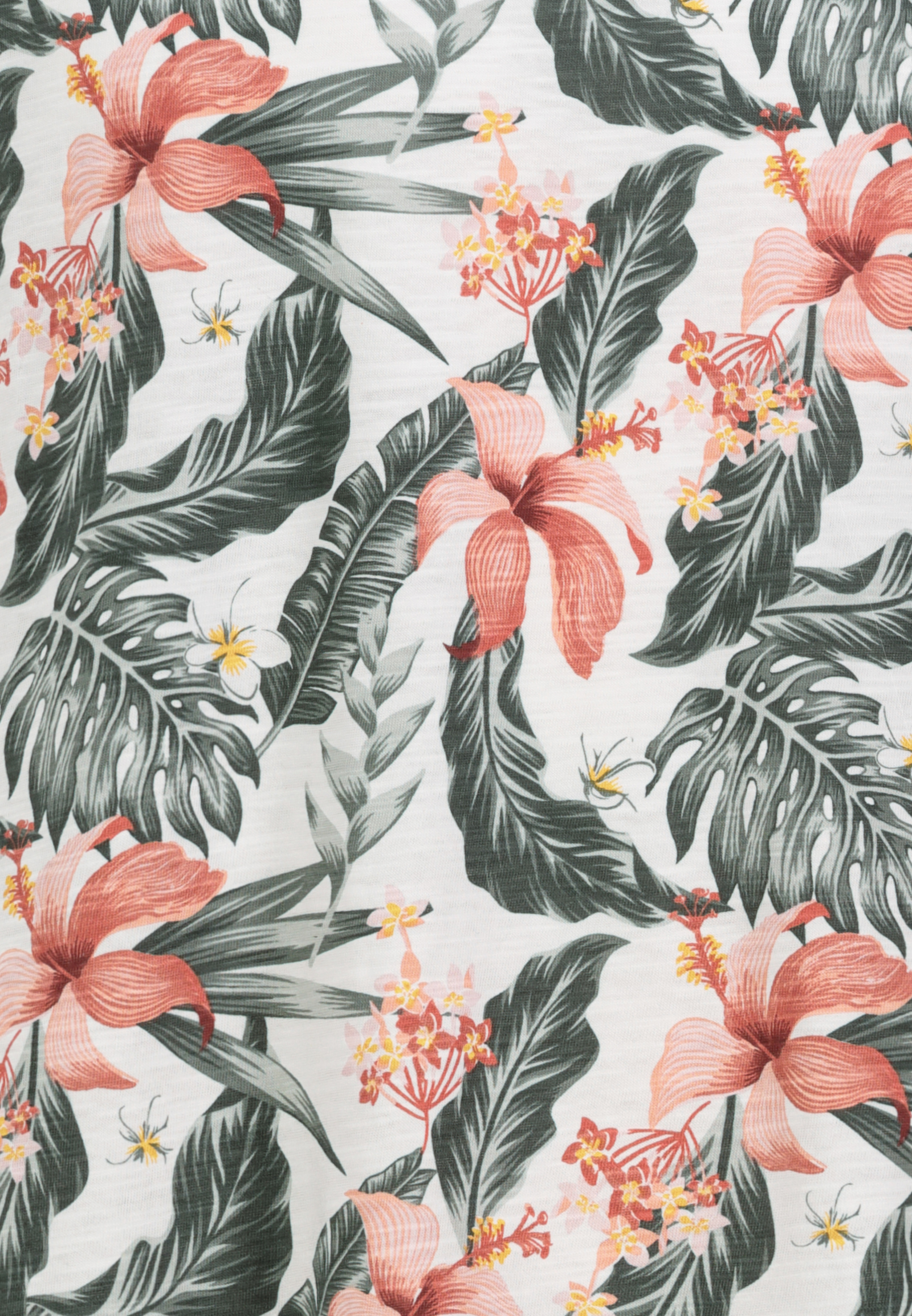 Kurzarmshirt Rundhalsausschnitt Floralem Print Basic Kurzarmshirt Rundhalsausschnitt Floralem Print Basic