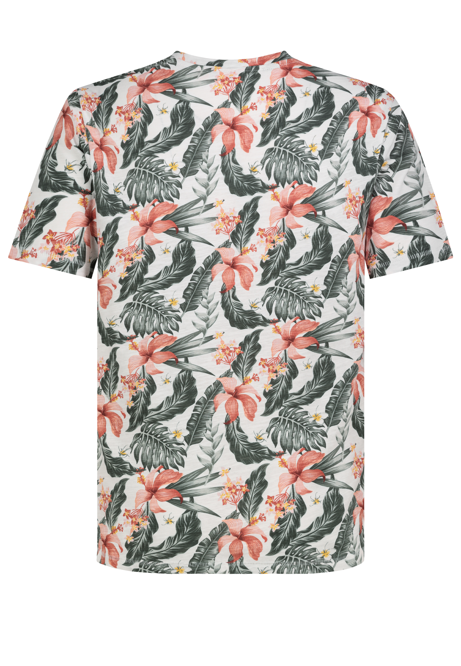 Kurzarmshirt Rundhalsausschnitt Floralem Print Basic Kurzarmshirt Rundhalsausschnitt Floralem Print Basic