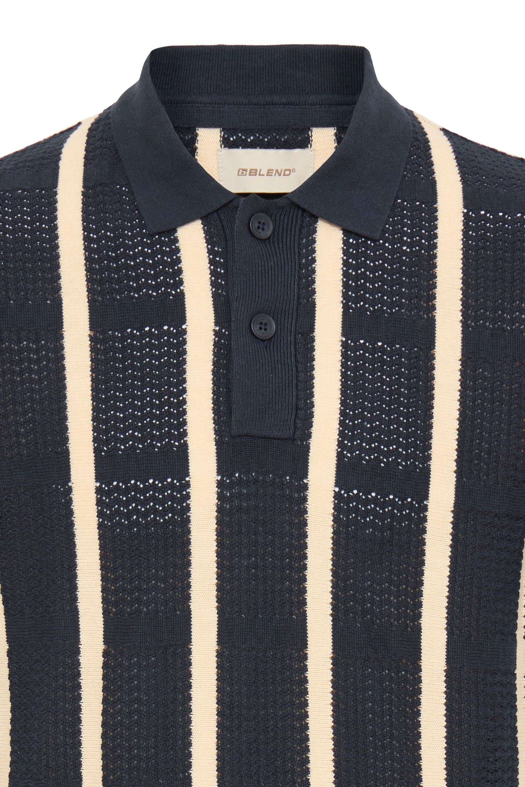 20720741-900007031_900007031_3.jpg Kurzarm Poloshirt Knopfverschluss Streifenmuster Casual