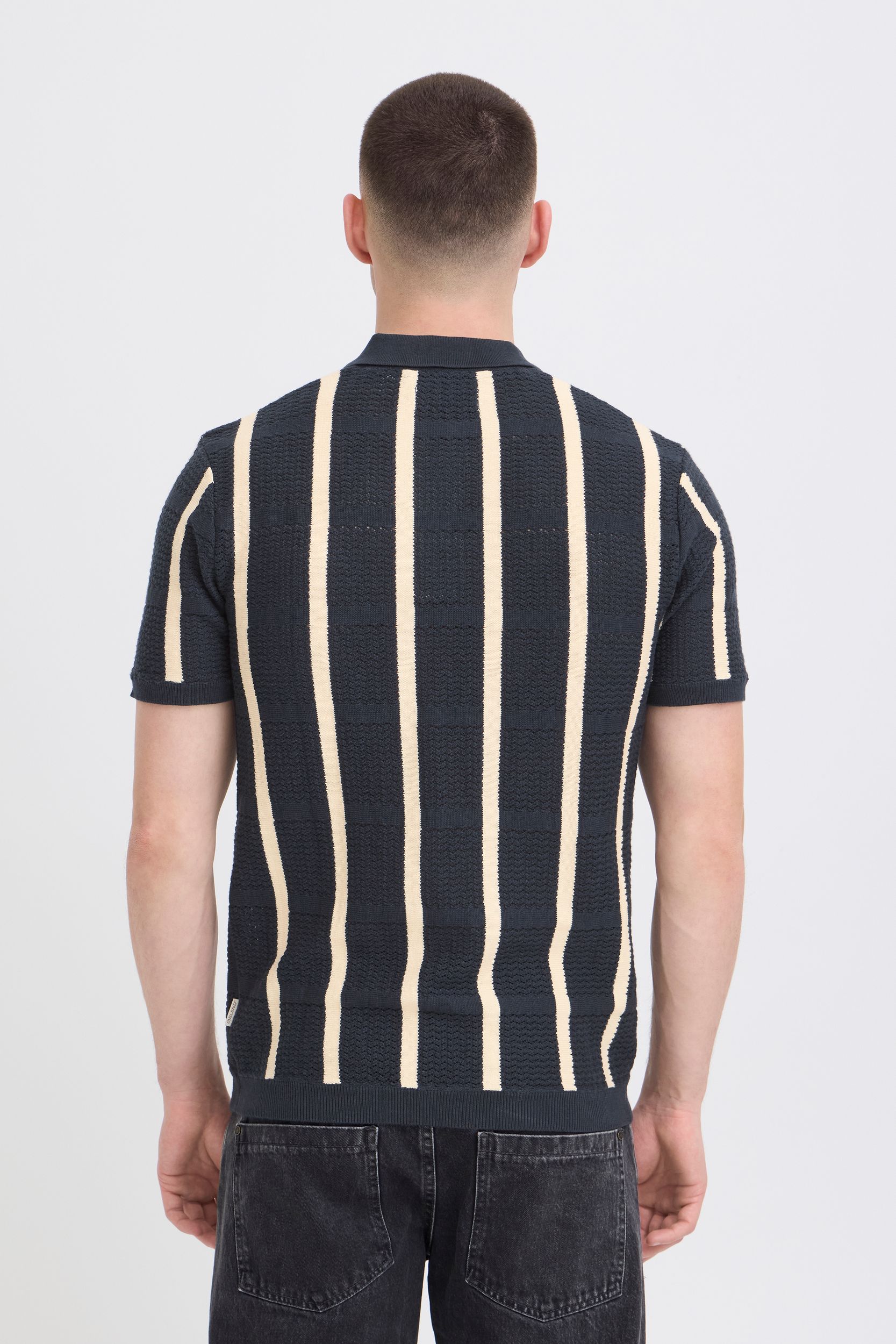 20720741-900007031_900007031_7.jpg Kurzarm Poloshirt Knopfverschluss Streifenmuster Casual