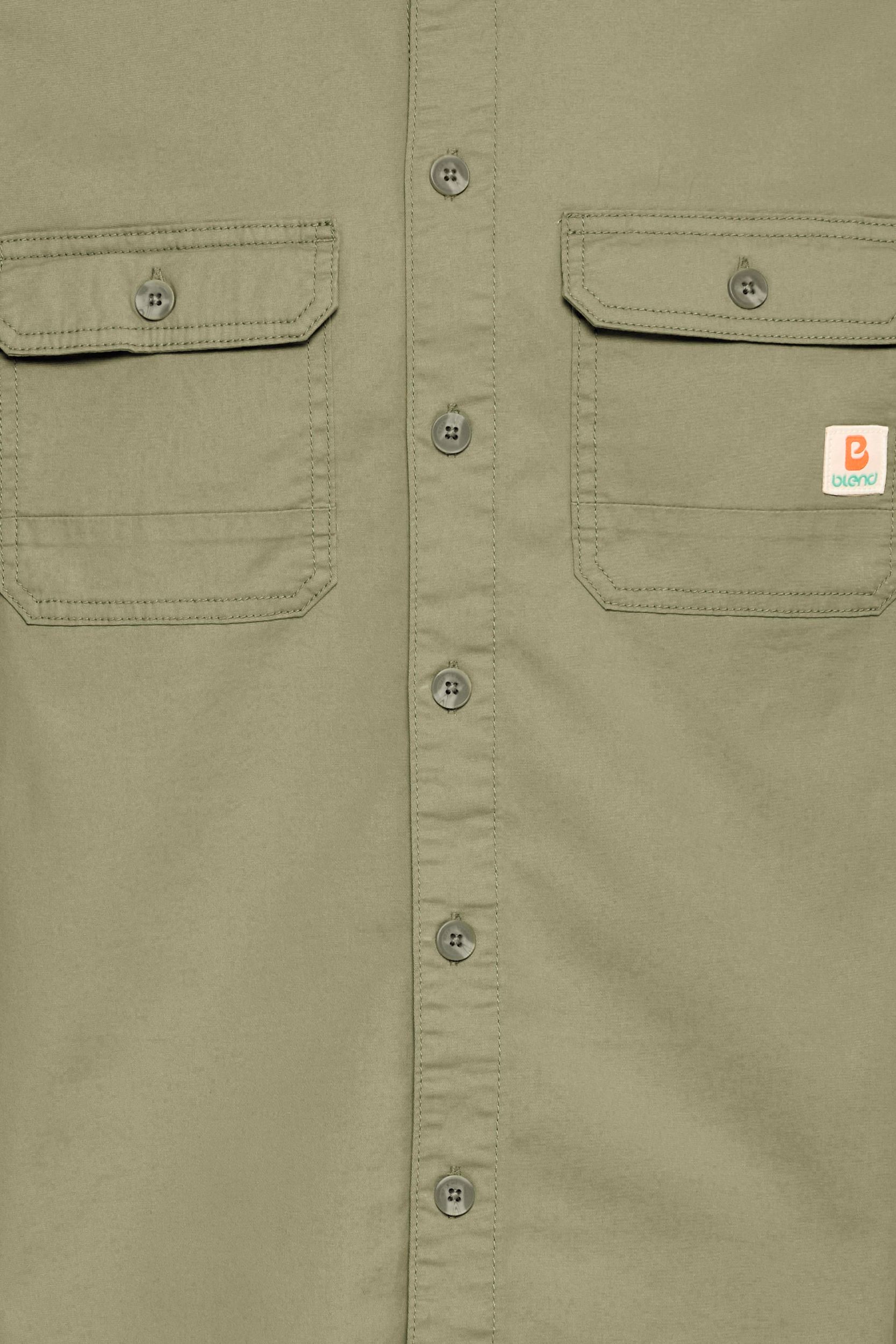 20720821-180515_180515_3.jpg Stylisches Kurzarmshirt Kentkragen Knopfleiste Rundhals