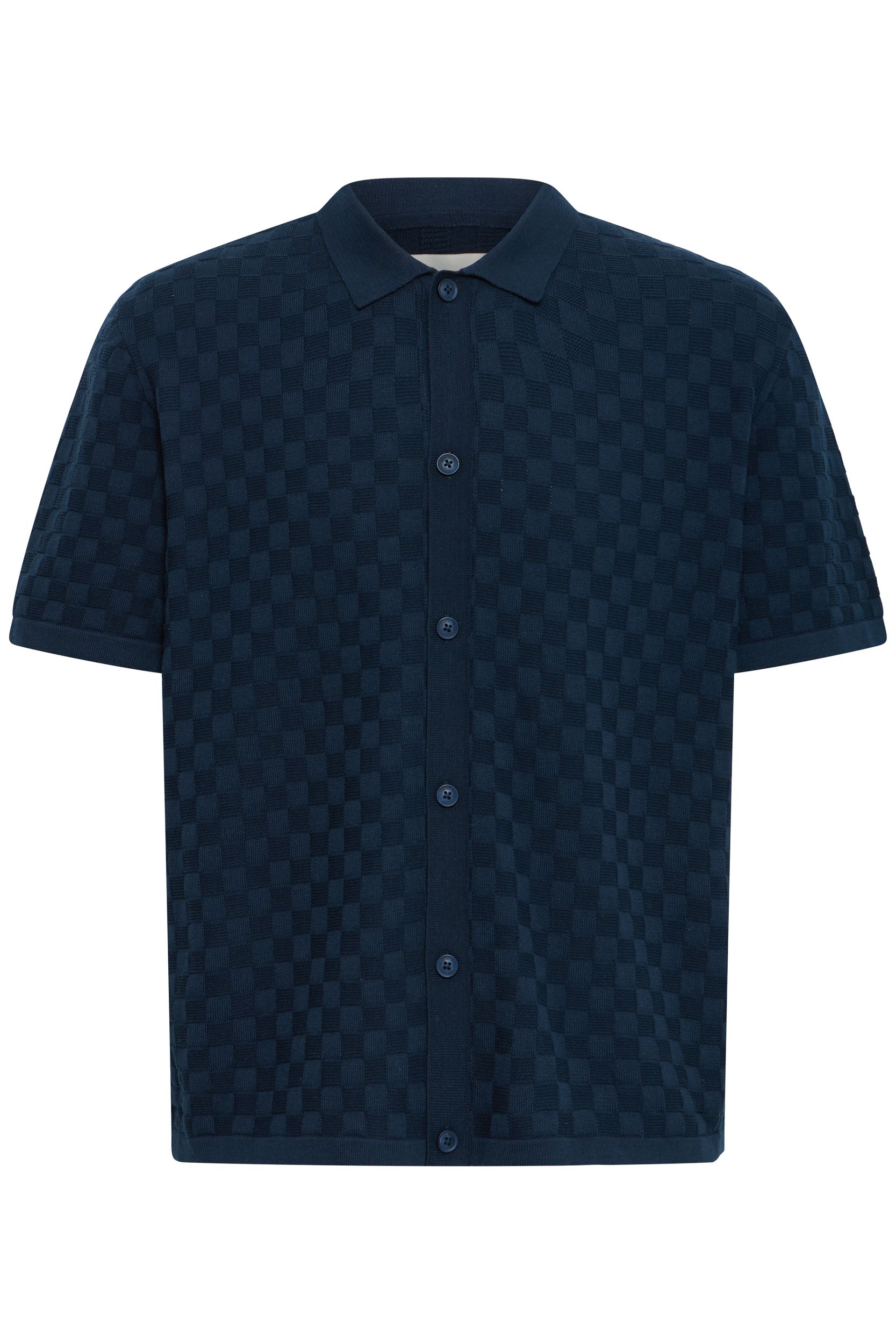 20720774-194011_194011.jpg Bequemes Kurzarmshirt Haifischkragen Knopfleiste Kariert