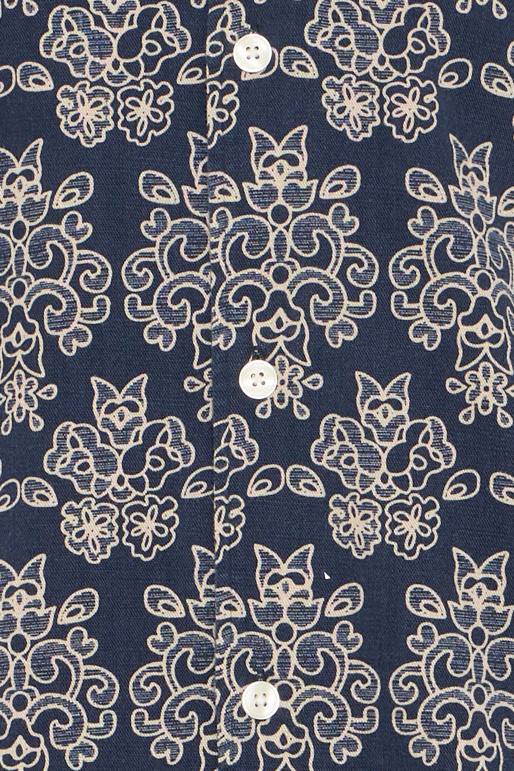 20506157_193923_300.jpg Bequemes Kurzarmshirt Knopfleiste Ornamentmuster Modisch