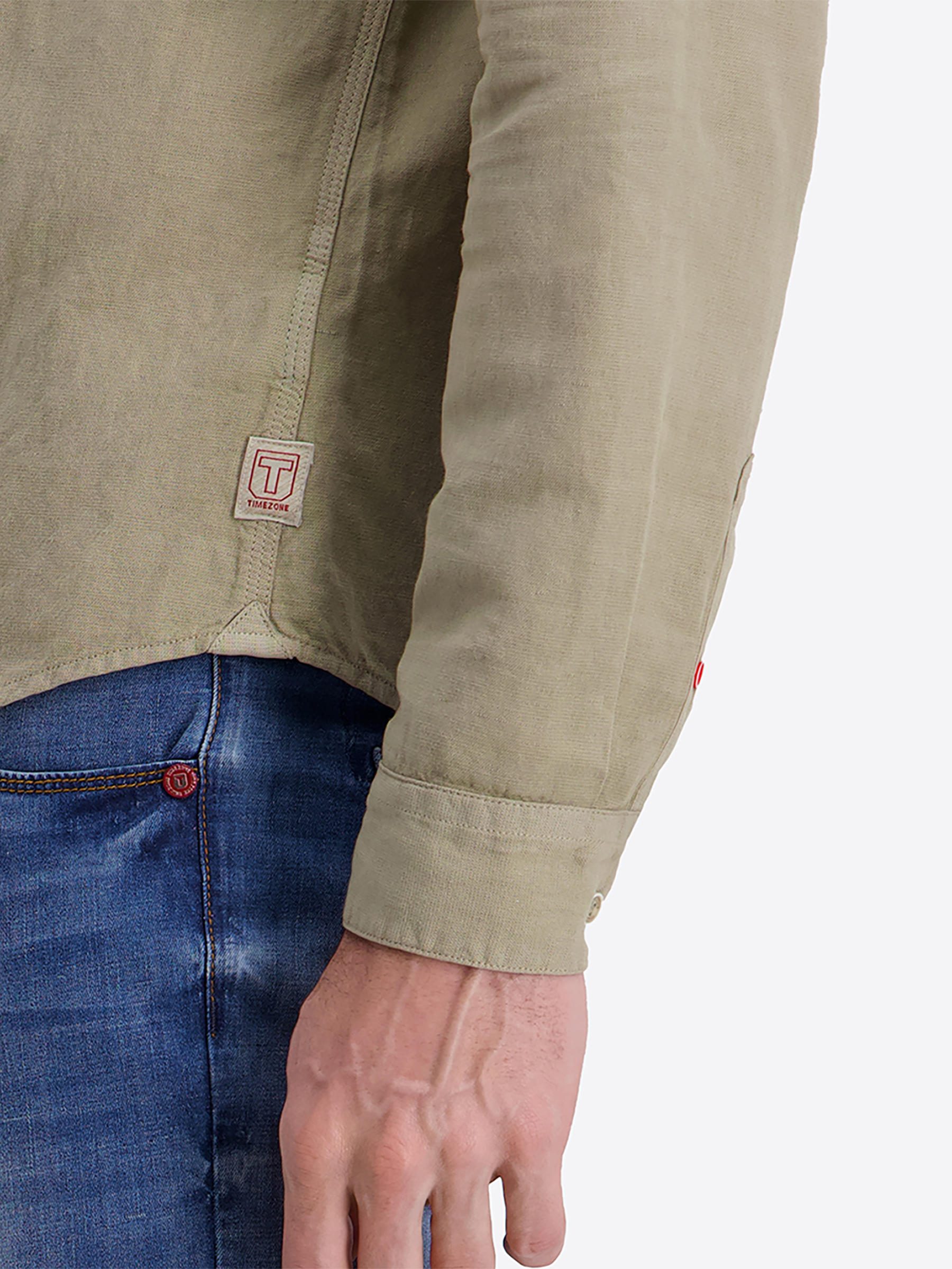 Einfarbiges Langarmhemd Stehkragenhemd Knopfleiste Einfarbiges Langarmhemd Stehkragenhemd Knopfleiste