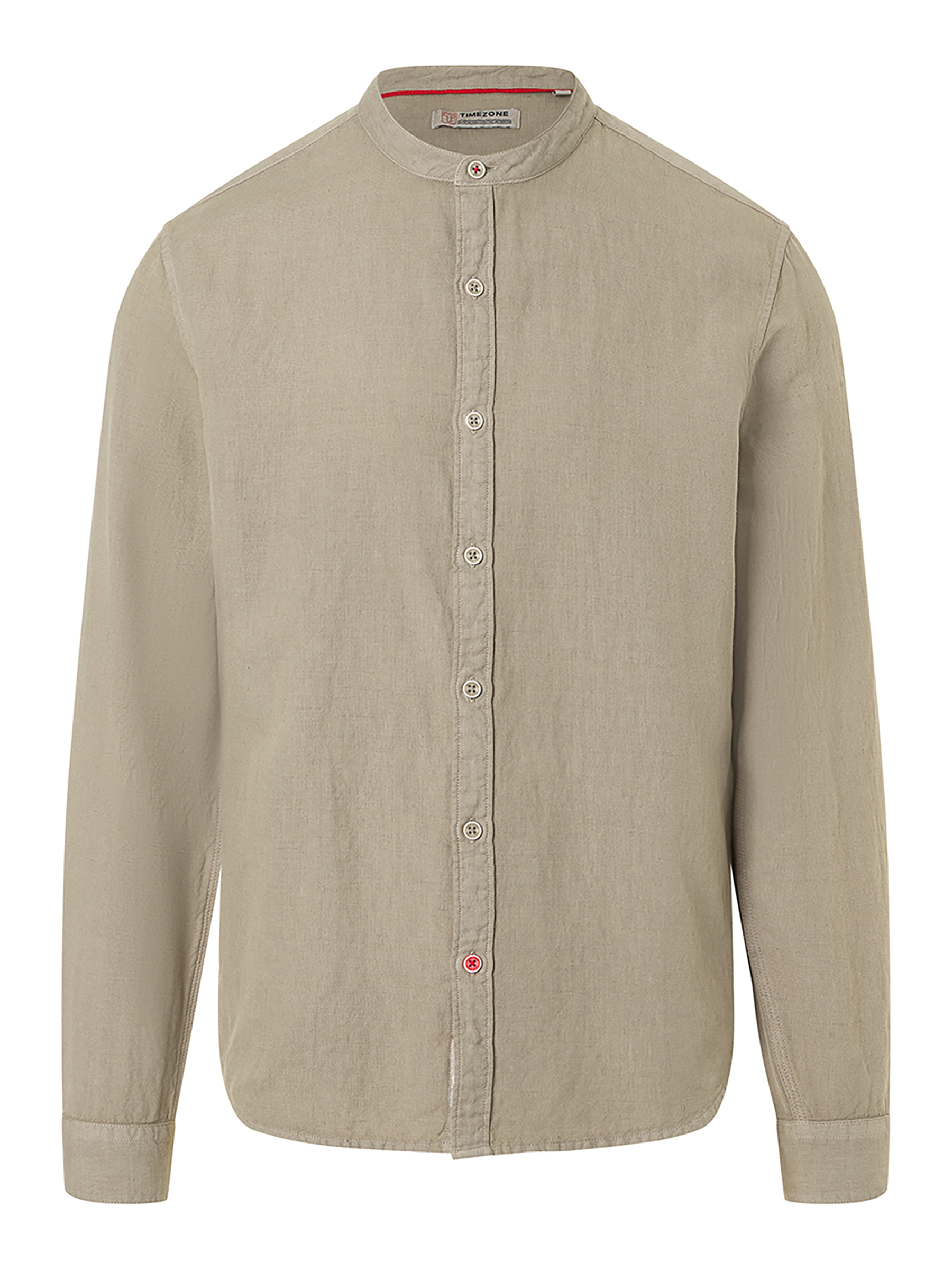 Einfarbiges Langarmhemd Stehkragenhemd Knopfleiste Einfarbiges Langarmhemd Stehkragenhemd Knopfleiste