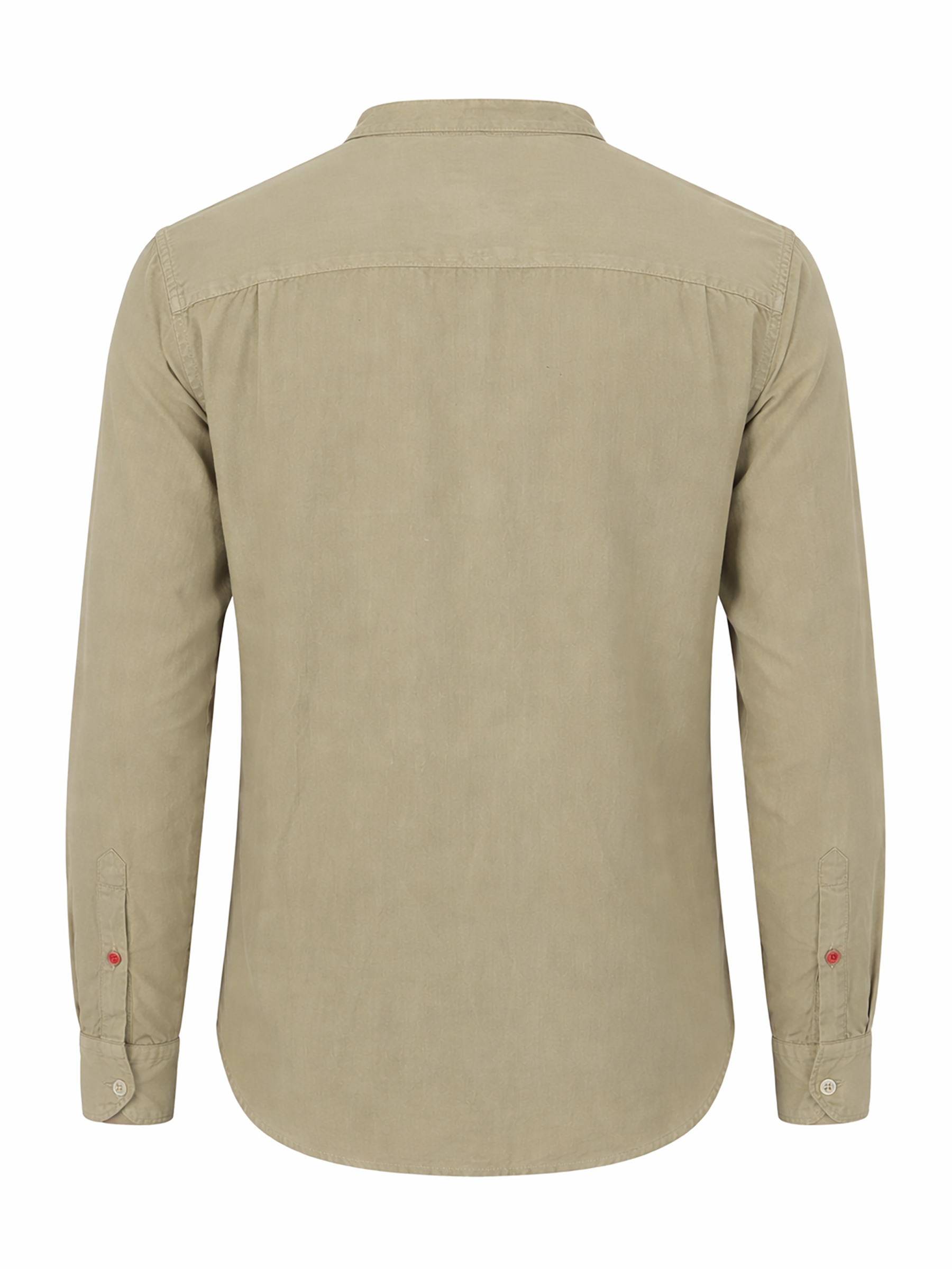 Einfarbiges Langarmhemd Stehkragenhemd Knopfleiste Einfarbiges Langarmhemd Stehkragenhemd Knopfleiste