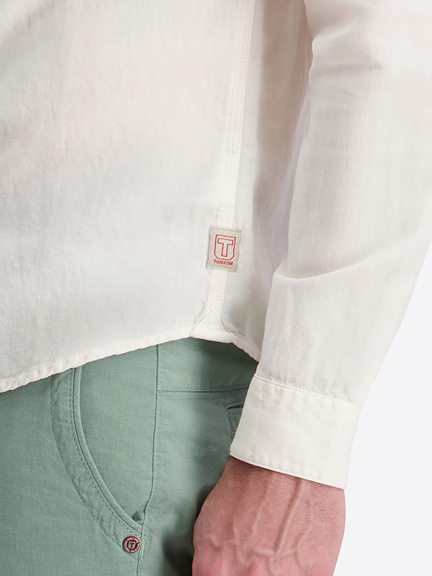 Einfarbiges Langarmhemd Stehkragenhemd Knopfleiste Einfarbiges Langarmhemd Stehkragenhemd Knopfleiste