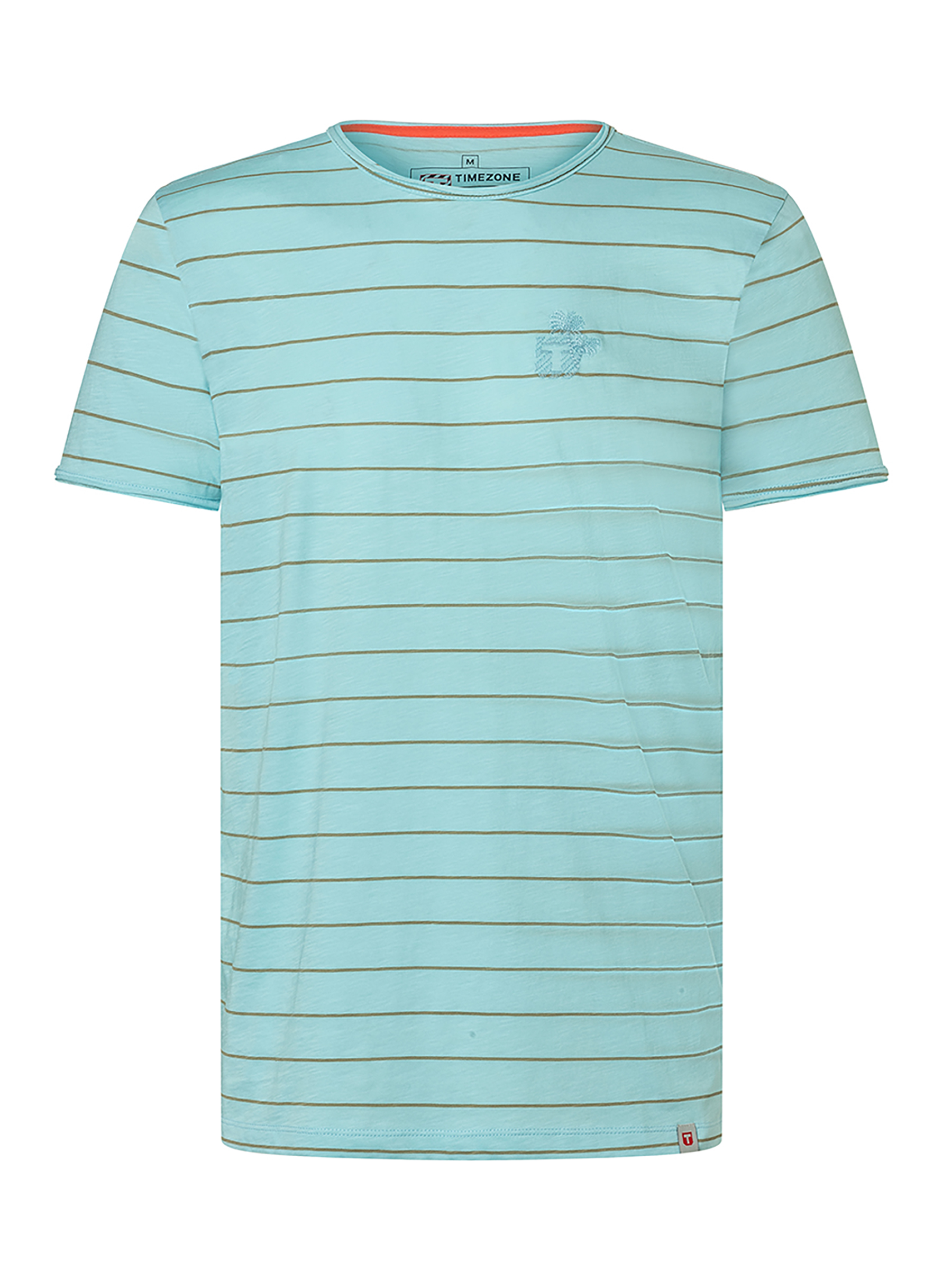 Gestreiftes Kurzarmshirt Rundhalsausschnitt Basic Stil Gestreiftes Kurzarmshirt Rundhalsausschnitt Basic Stil