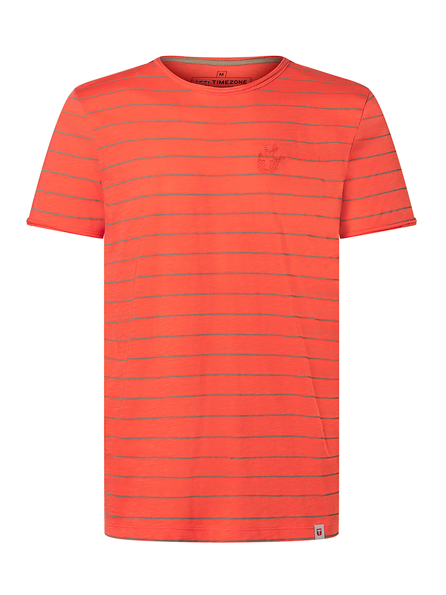 Gestreiftes Kurzarmshirt Rundhalsausschnitt Basic Stil Gestreiftes Kurzarmshirt Rundhalsausschnitt Basic Stil