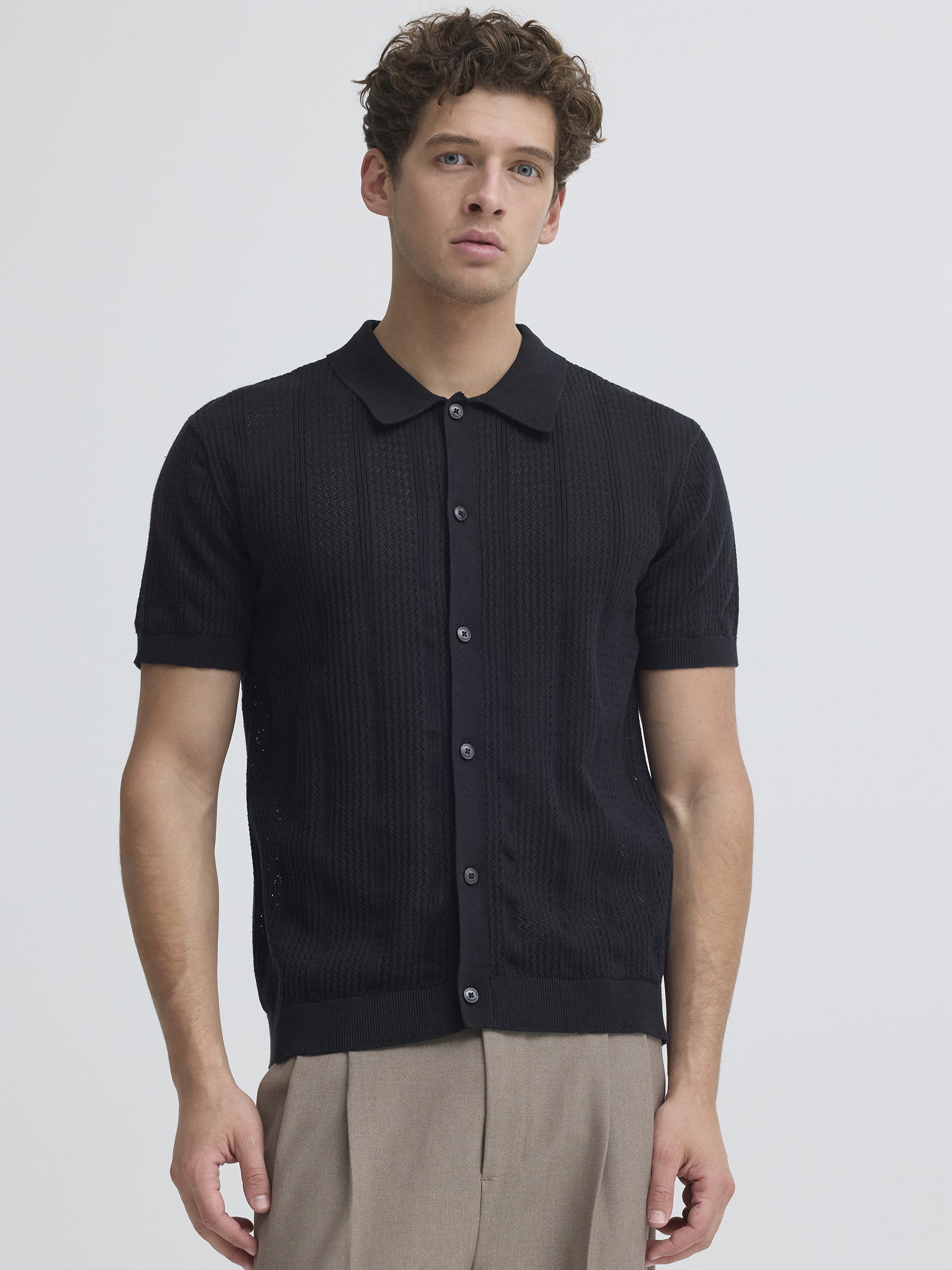 Kurzarm Poloshirt Knopfverschluss Einfarbig Polokragen Kurzarm Poloshirt Knopfverschluss Einfarbig Polokragen