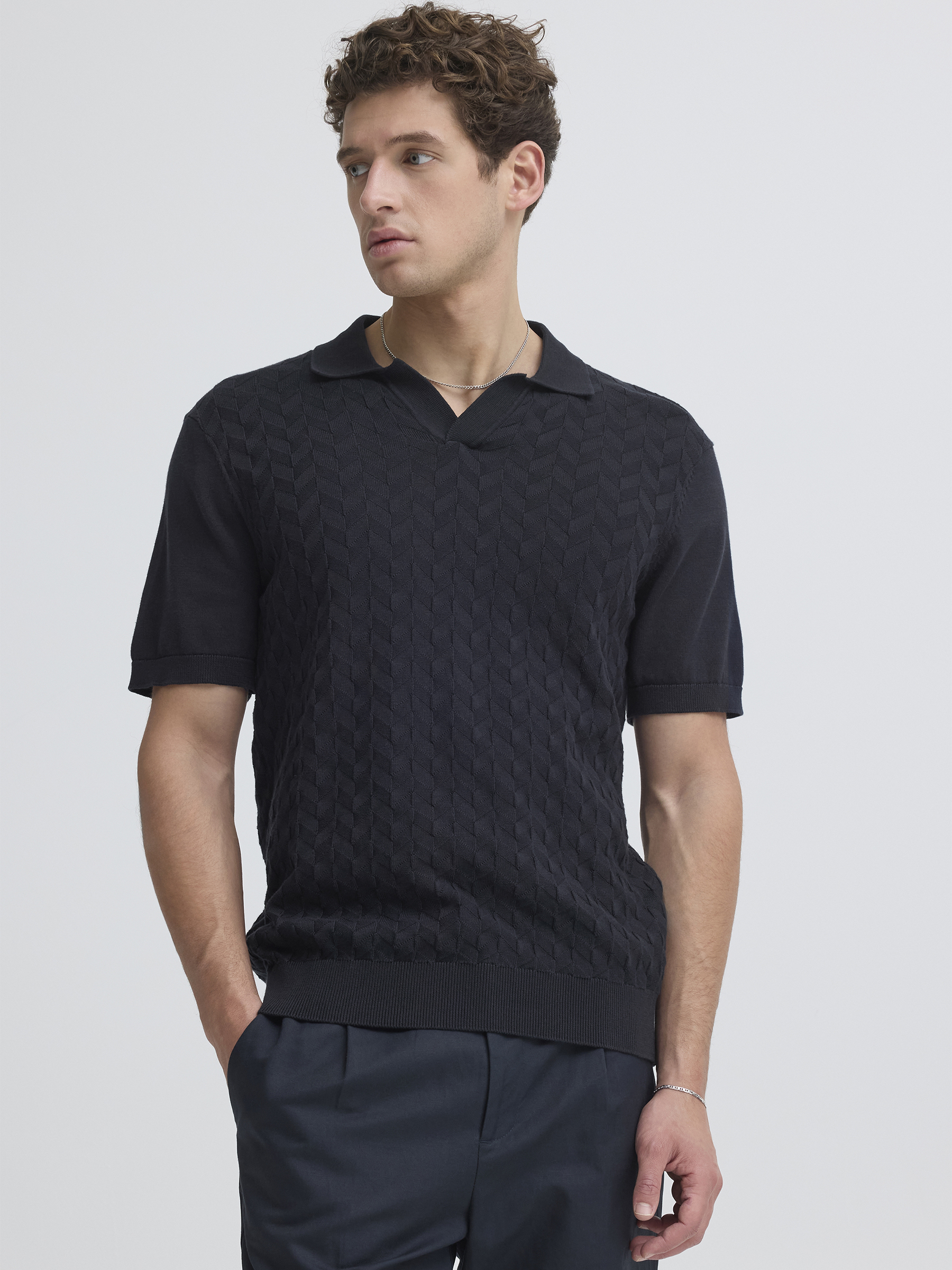 Modernes Poloshirt Polokragen Einfarbig V-Ausschnitt Modernes Poloshirt Polokragen Einfarbig V-Ausschnitt