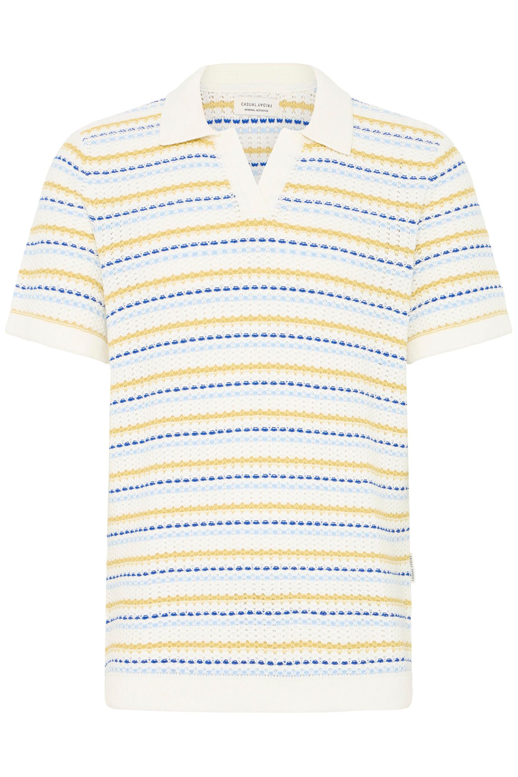 Gestreiftes Poloshirt V-Ausschnitt Polokragen Modisch Gestreiftes Poloshirt V-Ausschnitt Polokragen Modisch