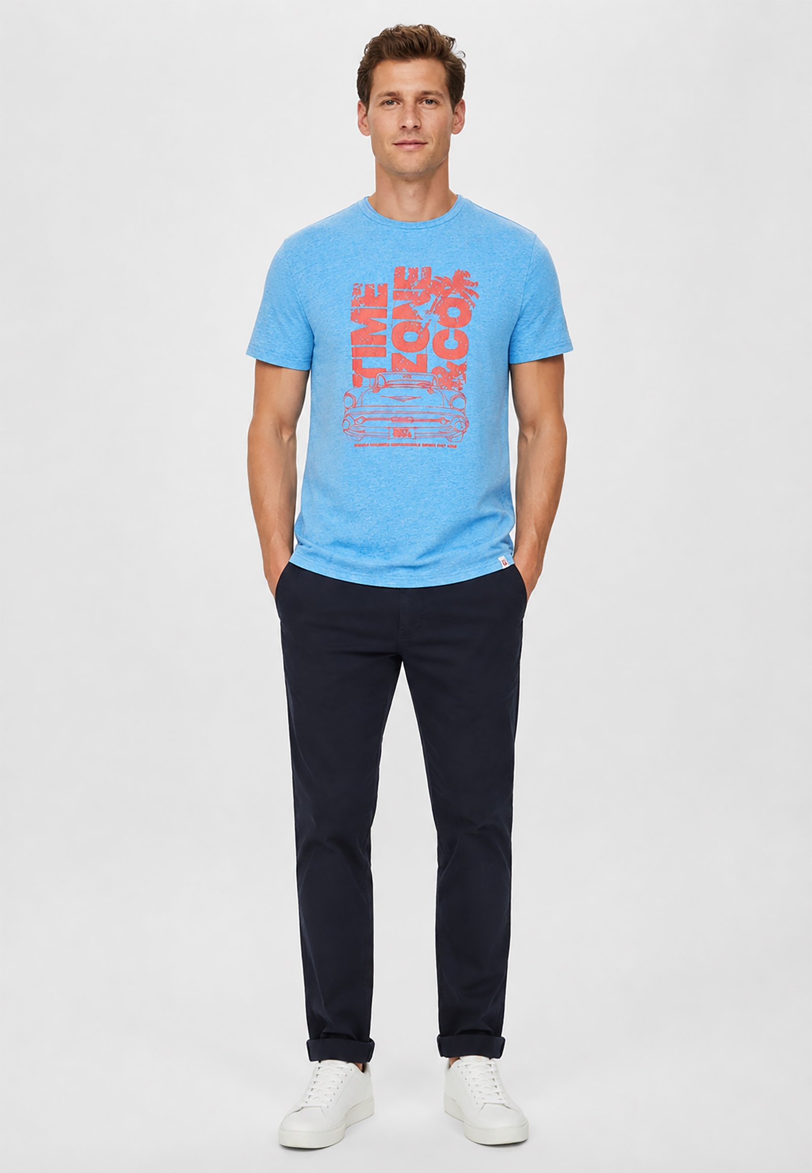 Kurzarm T-Shirt Rundhalsausschnitt Frontprint Kurzarm T-Shirt Rundhalsausschnitt Frontprint