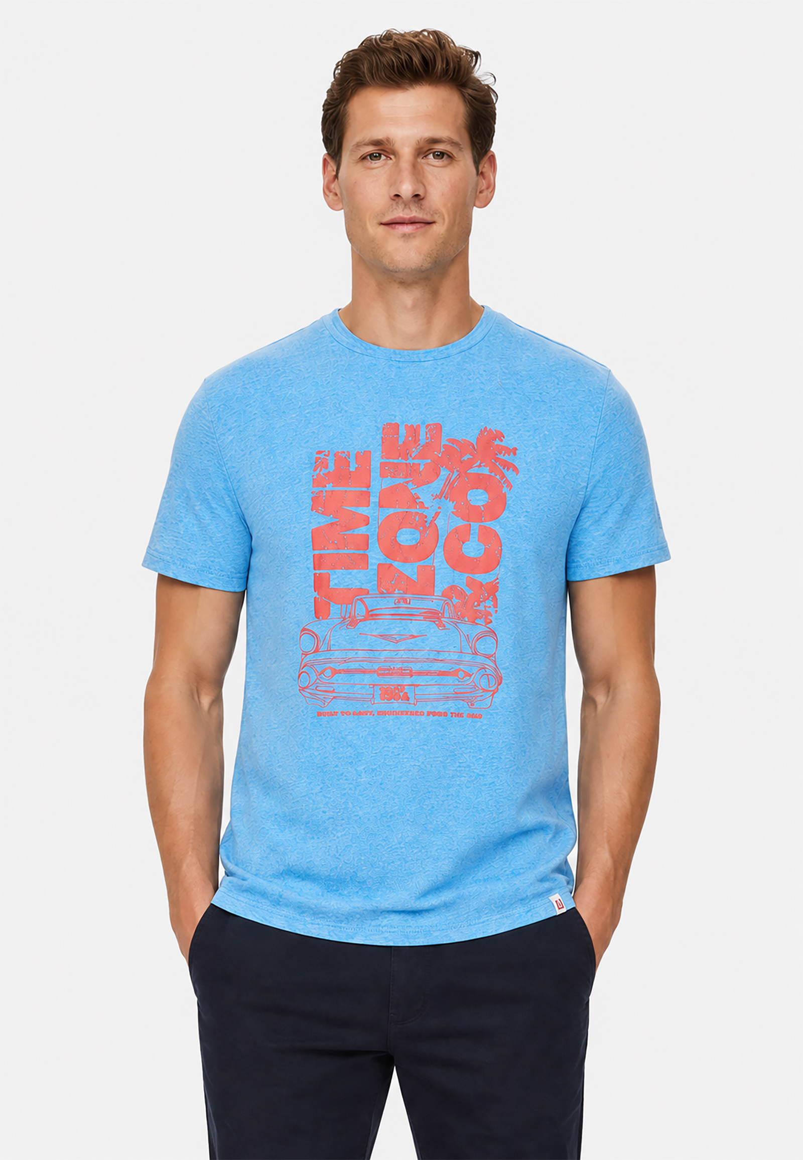 Kurzarm T-Shirt Rundhalsausschnitt Frontprint Kurzarm T-Shirt Rundhalsausschnitt Frontprint