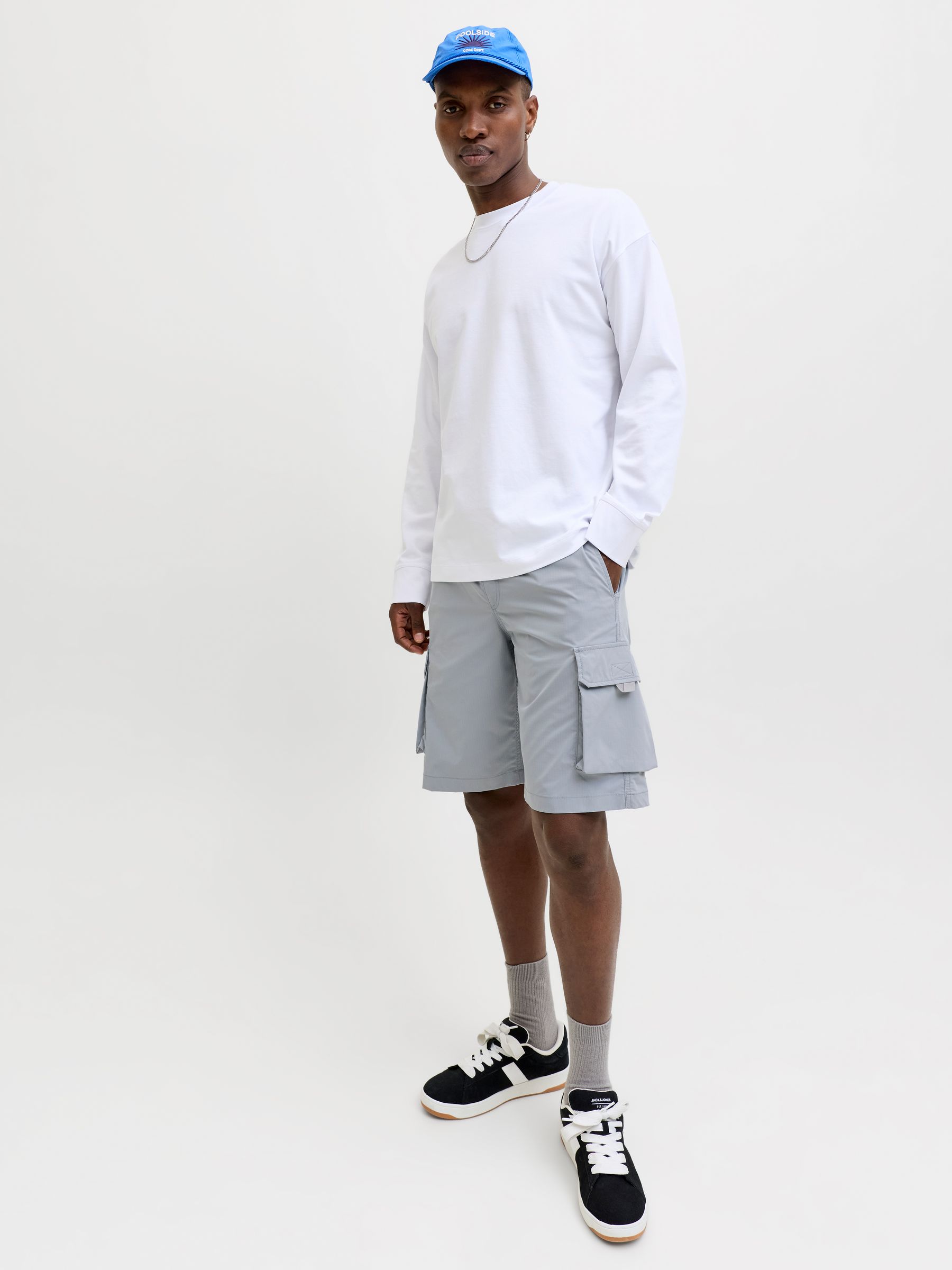12288611_4899384_6.jpg Cargo Joggershorts Elastischer Bund Kordelzug Taschen