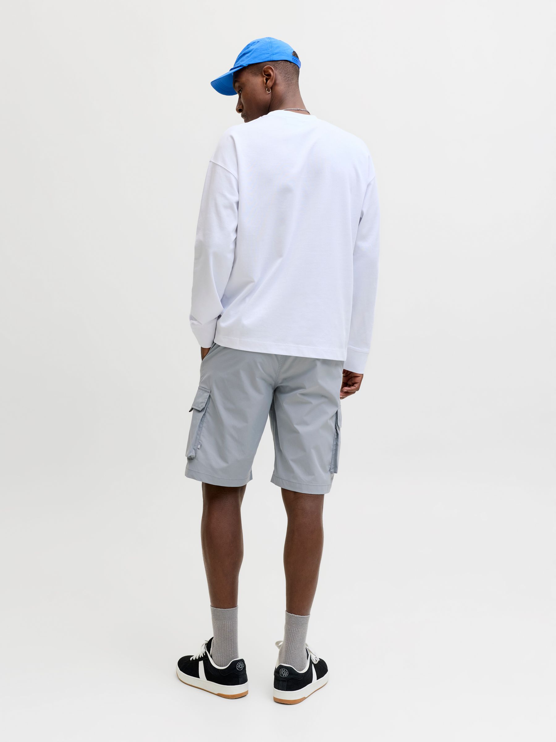 12288611_4899384_7.jpg Cargo Joggershorts Elastischer Bund Kordelzug Taschen