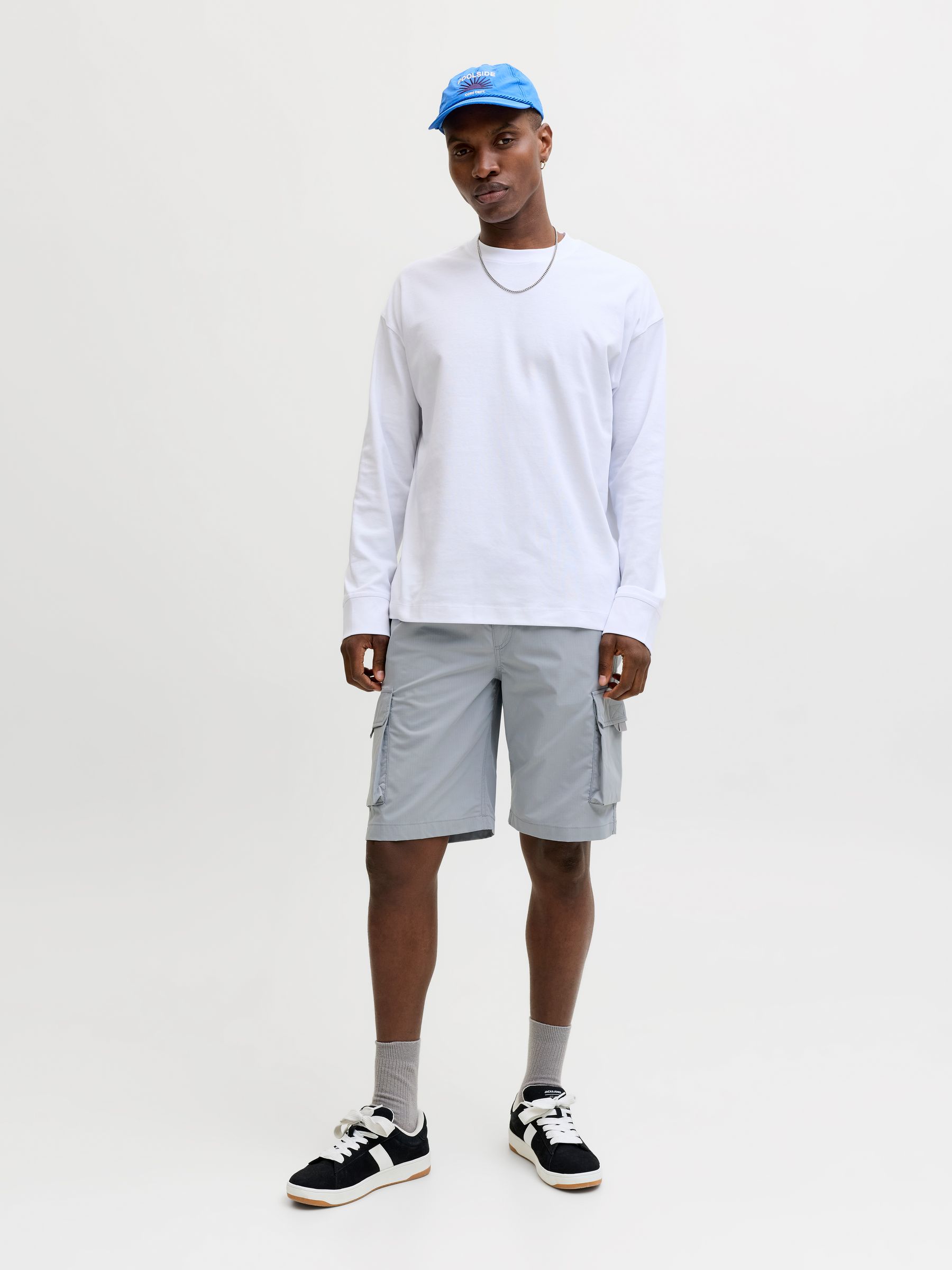 12288611_4899384_8.jpg Cargo Joggershorts Elastischer Bund Kordelzug Taschen