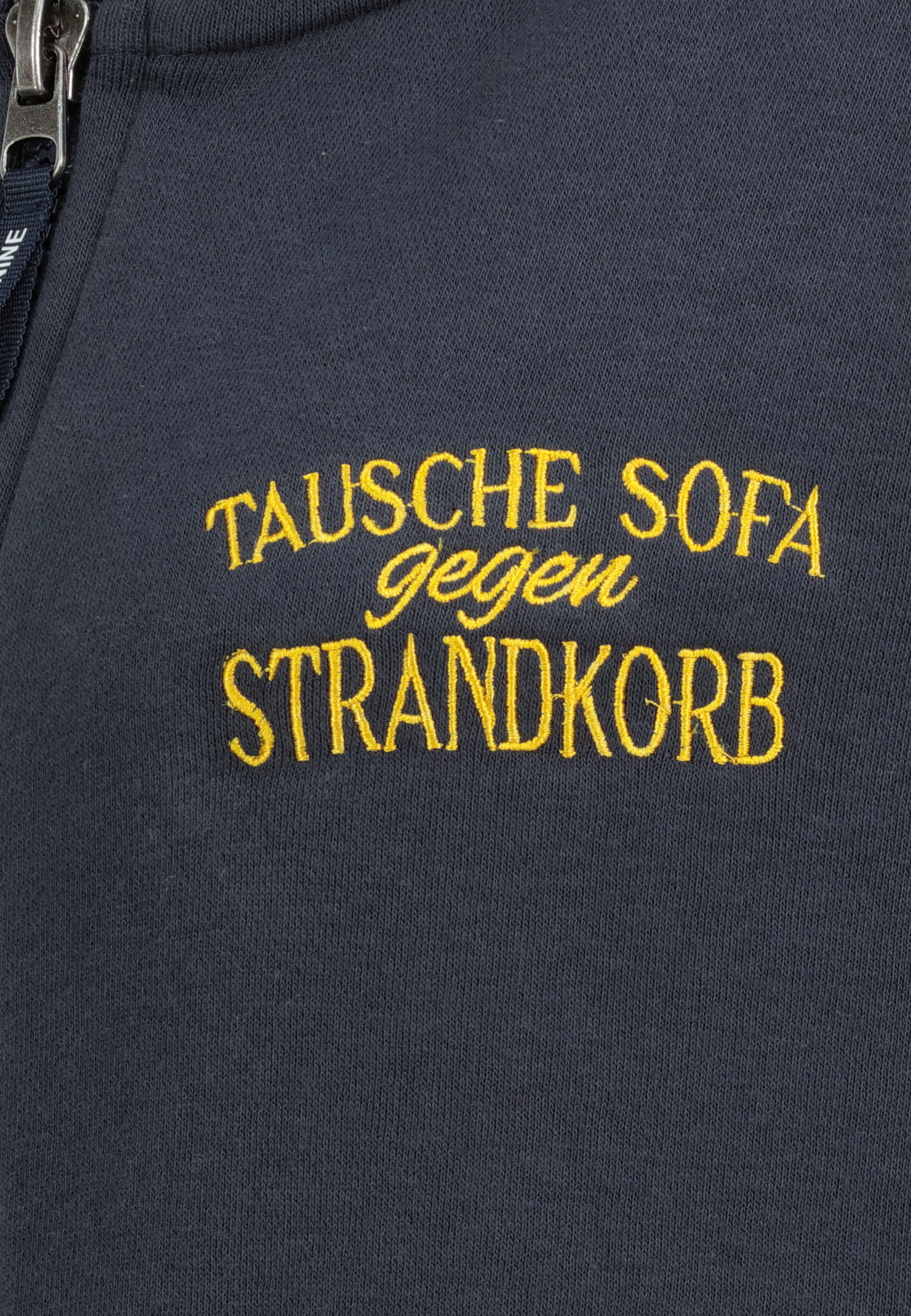 D10600BI02837A2_19400_D1.jpg Kapuzenpullover Spruch Print Rippbündchen Kordelzug