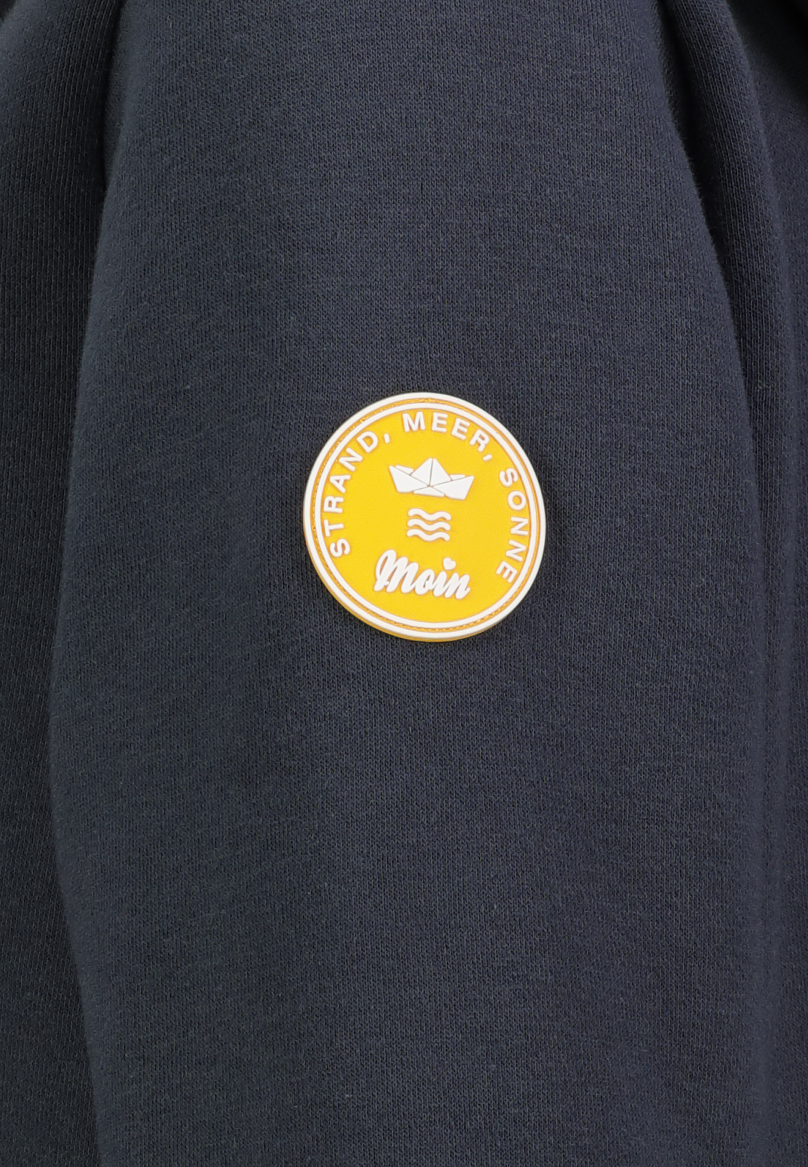 D10600BI02837A2_19400_D2.jpg Kapuzenpullover Spruch Print Rippbündchen Kordelzug