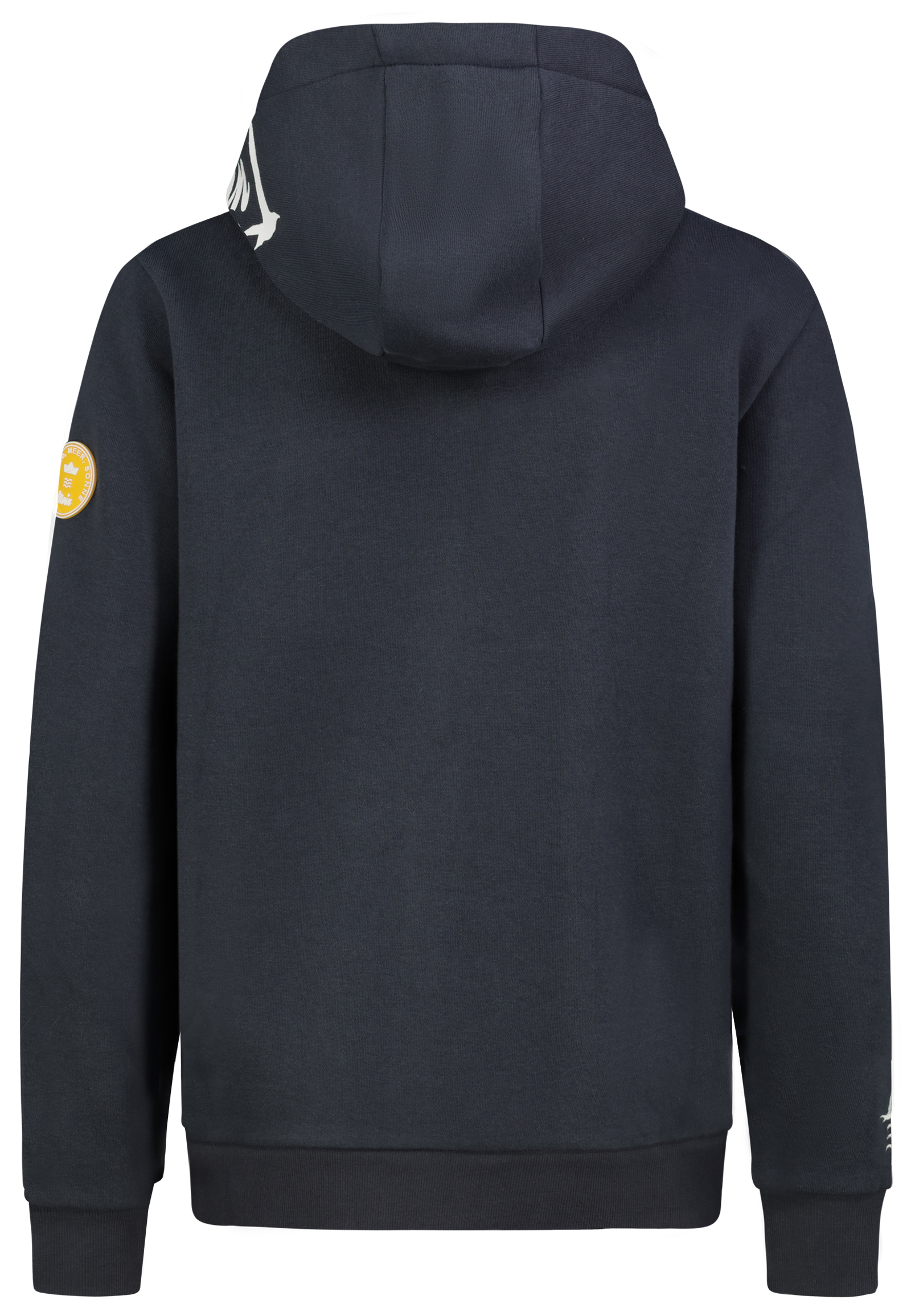D10600BI02837A2_19400_H.jpg Kapuzenpullover Spruch Print Rippbündchen Kordelzug