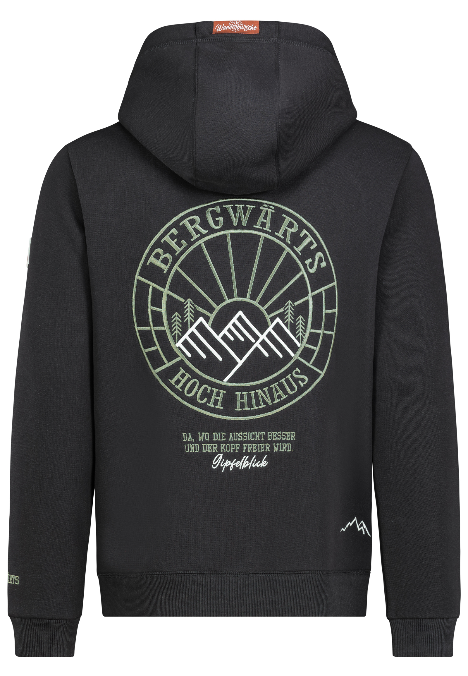 H10600BC21554A2_23400_H.jpg Lässiger Langarm Kapuzenpullover Motivprint Kängurutasche
