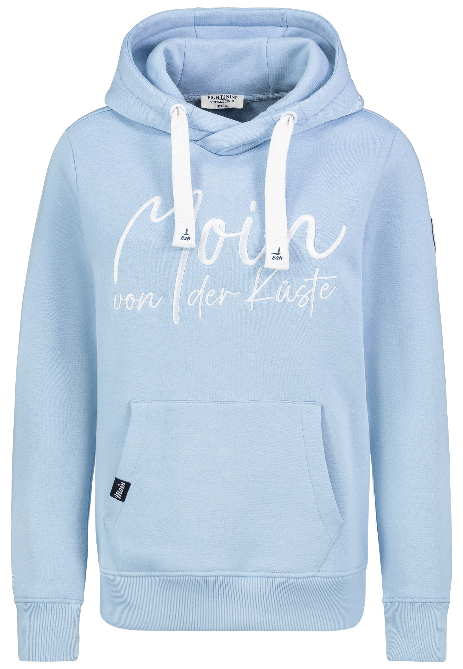 D10606BA02733A3_19200_V.jpg Kapuzenpullover Stickerei Spruch Rippbündchen Modisch