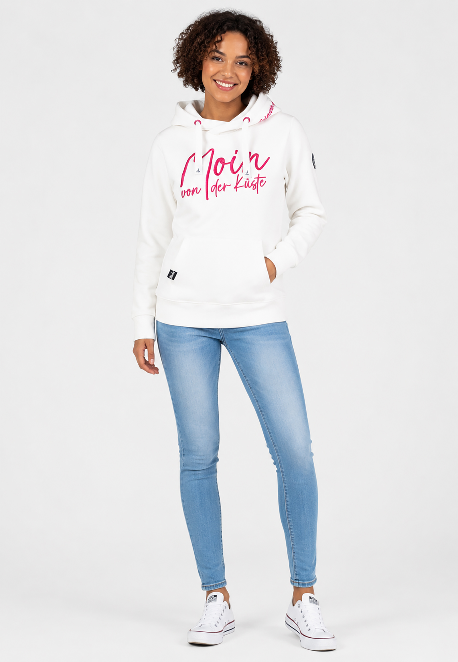 Kapuzenpullover Stickerei Spruch Rippbündchen Modisch Kapuzenpullover Stickerei Spruch Rippbündchen Modisch