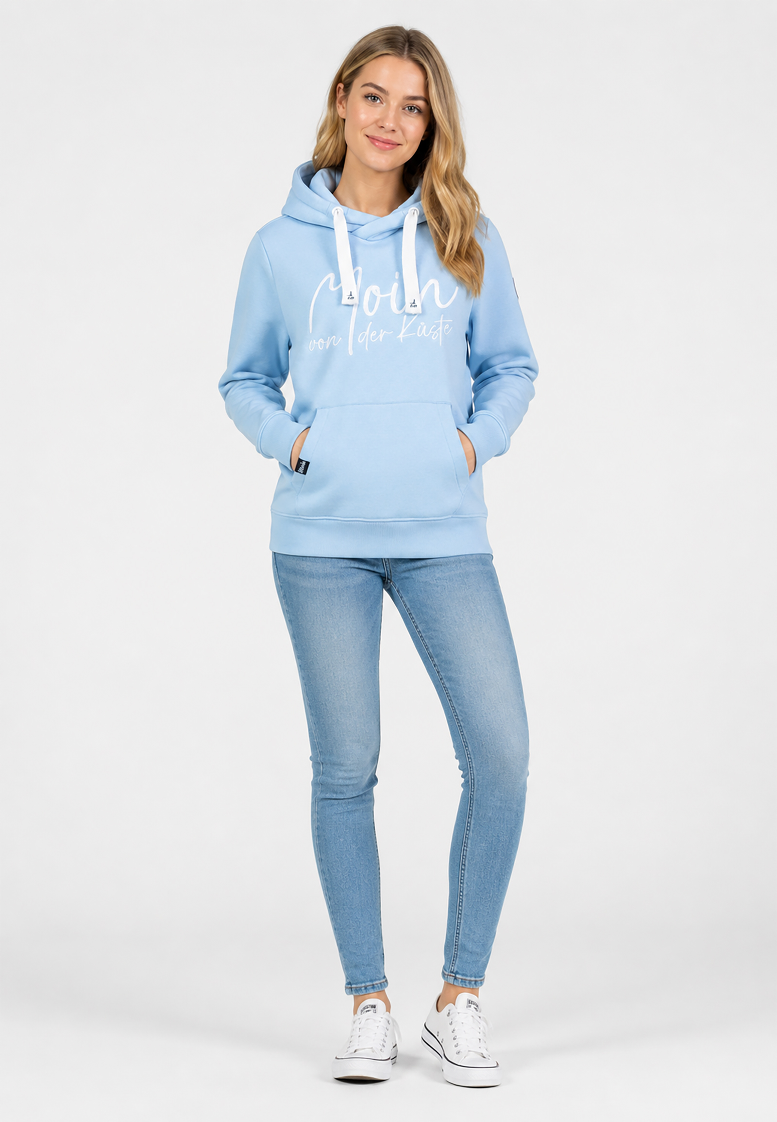 Kapuzenpullover Stickerei Spruch Rippbündchen Modisch Kapuzenpullover Stickerei Spruch Rippbündchen Modisch