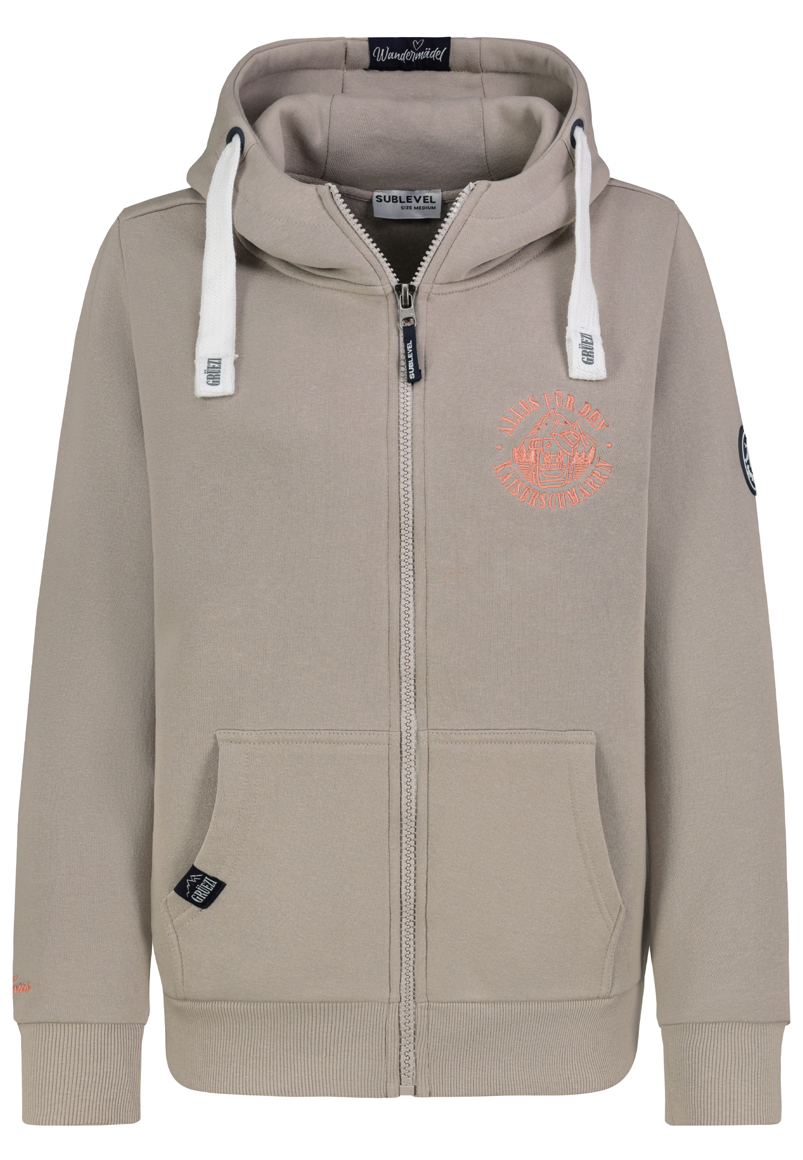 D10600BI02861A2_20300_V.jpg Kapuzenpullover Reißverschluss Stickerei Eingrifftaschen