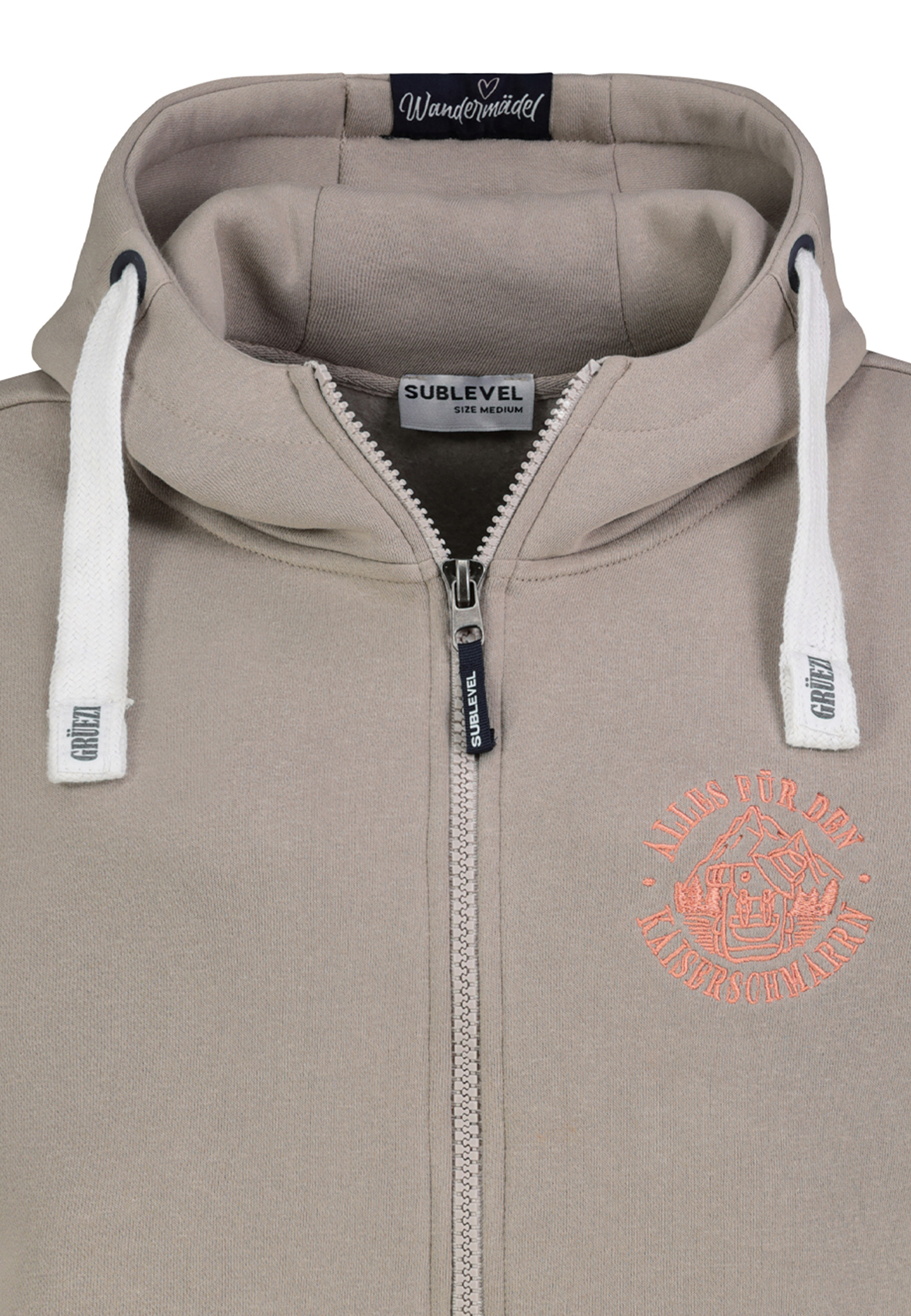 Kapuzenpullover Reißverschluss Stickerei Eingrifftaschen Kapuzenpullover Reißverschluss Stickerei Eingrifftaschen