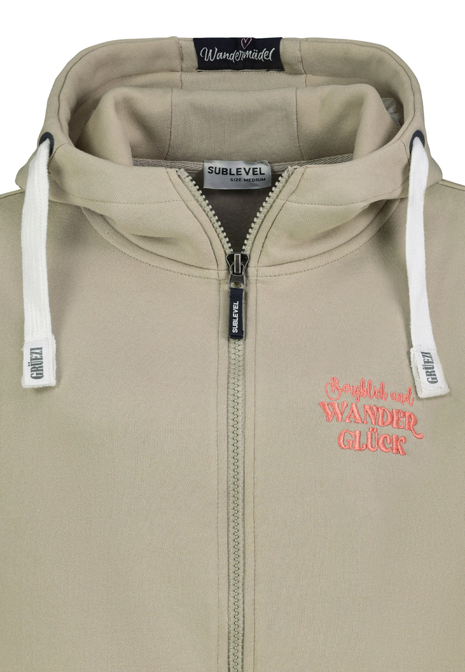 Kapuzenpullover Reißverschluss Stickerei Eingrifftaschen Kapuzenpullover Reißverschluss Stickerei Eingrifftaschen