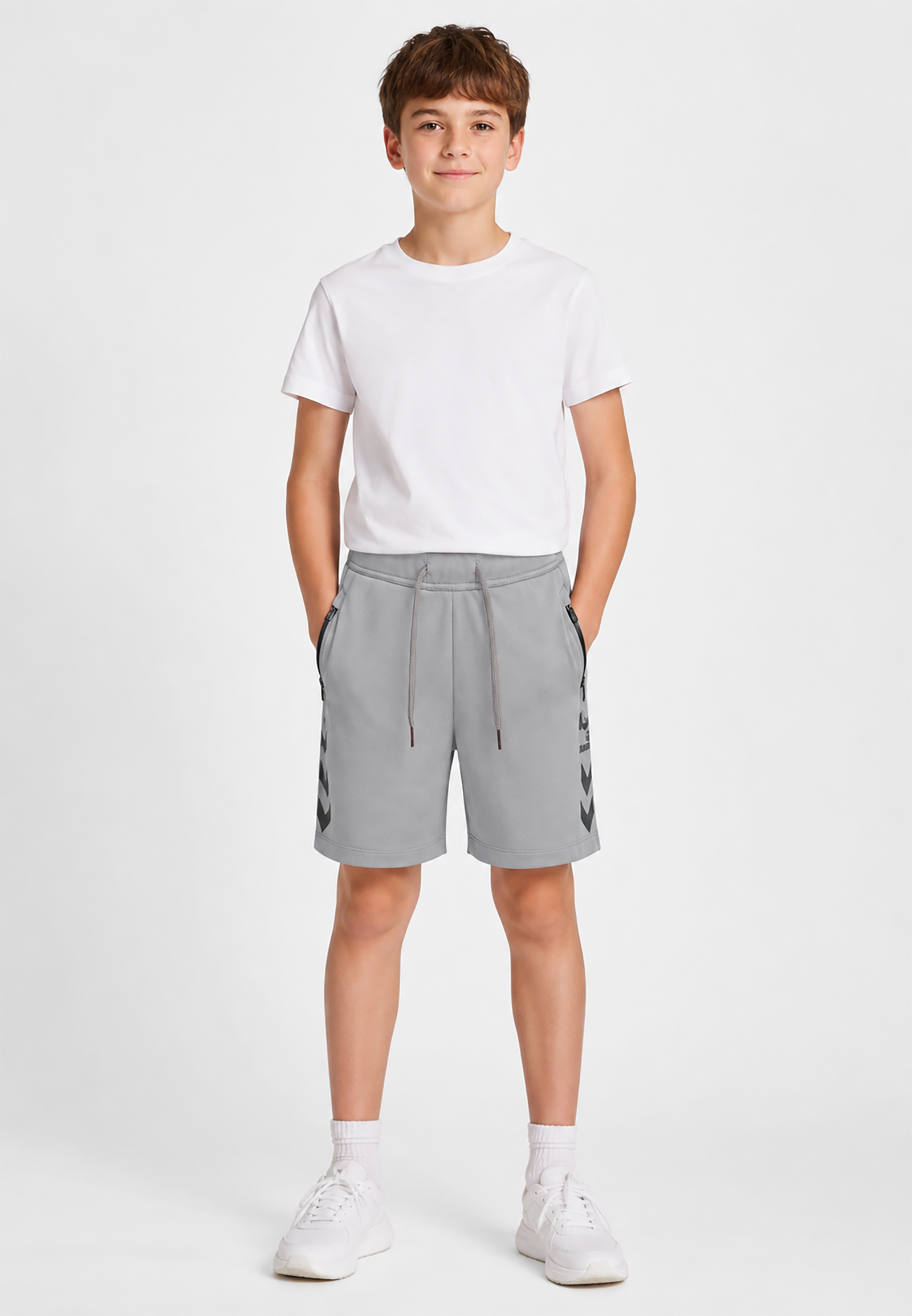 Sportliche Shorts Eingrifftaschen Elastischer Bund Sportliche Shorts Eingrifftaschen Elastischer Bund
