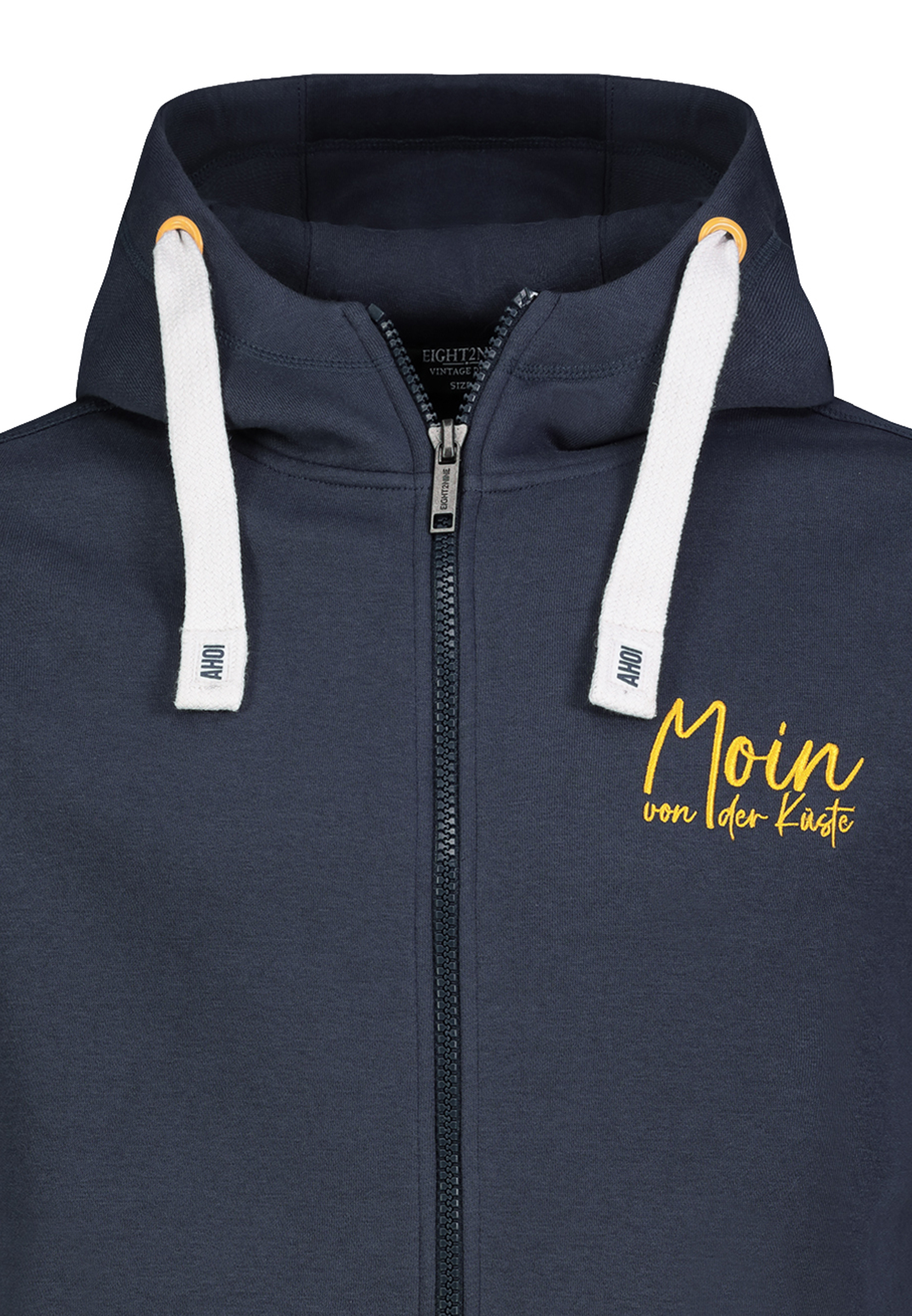 Stylischer Hoodie Durchgehender Reißverschluss Kordelzug Stylischer Hoodie Durchgehender Reißverschluss Kordelzug
