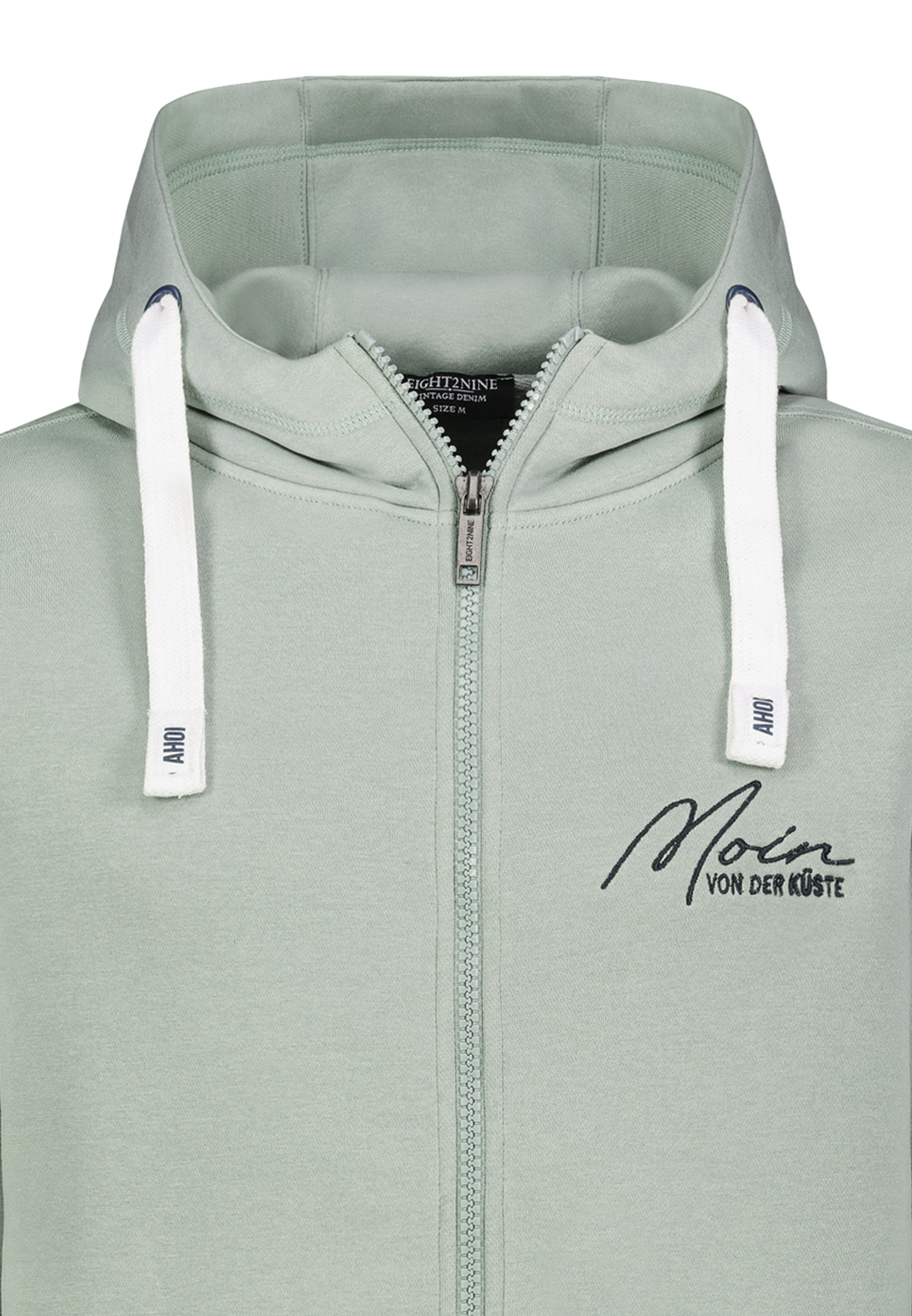 Stylischer Hoodie Durchgehender Reißverschluss Kordelzug Stylischer Hoodie Durchgehender Reißverschluss Kordelzug