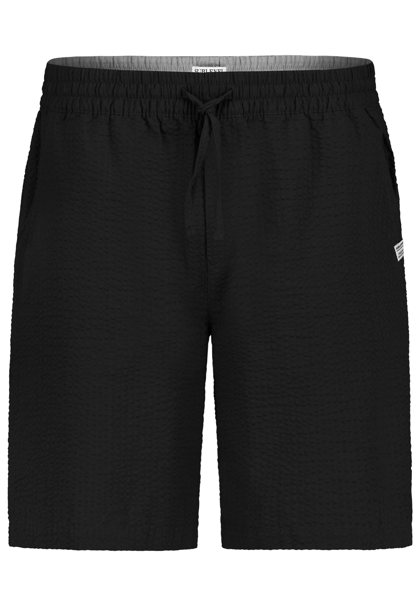 H70069AG62491KA_24000_V.jpg Einfarbige Shorts Eingrifftaschen Elastischer Bund