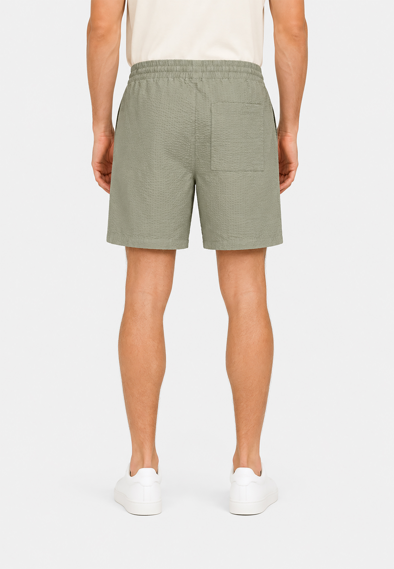 Einfarbige Shorts Eingrifftaschen Elastischer Bund Einfarbige Shorts Eingrifftaschen Elastischer Bund