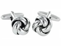 Grom Manschettenknöpfe Silber Knoten