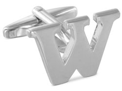 TEROON Manschettenknopf Mit Initiale 'M' - Silberbronze Einzelknopf