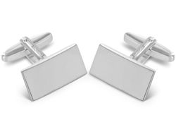 Grom Gravur Manschettenknöpfe aus Sterling Silber